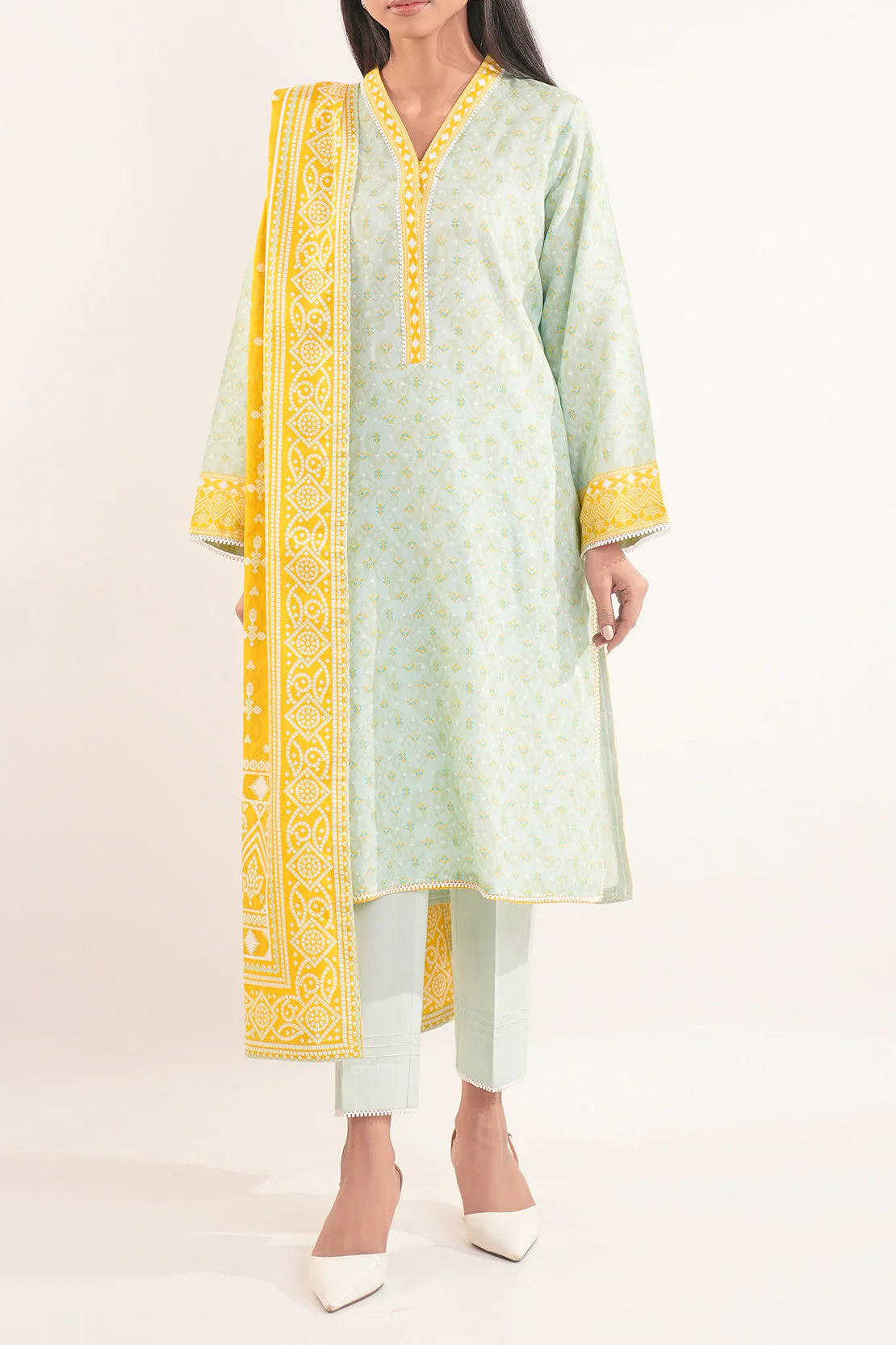 Unstitched Printed Lawn 2 Piece (Shirt/Trouser) - Image 2