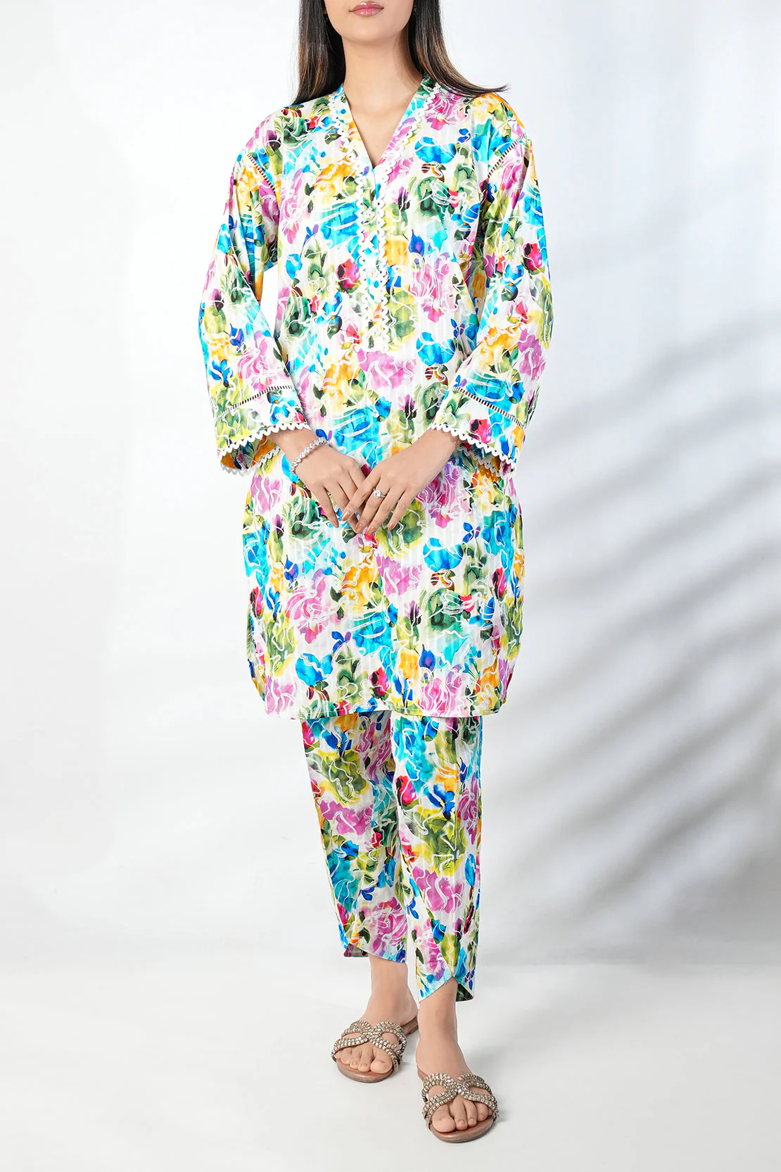 Unstitched Printed Lawn 2 Piece (Shirt/Trouser) - Image 2