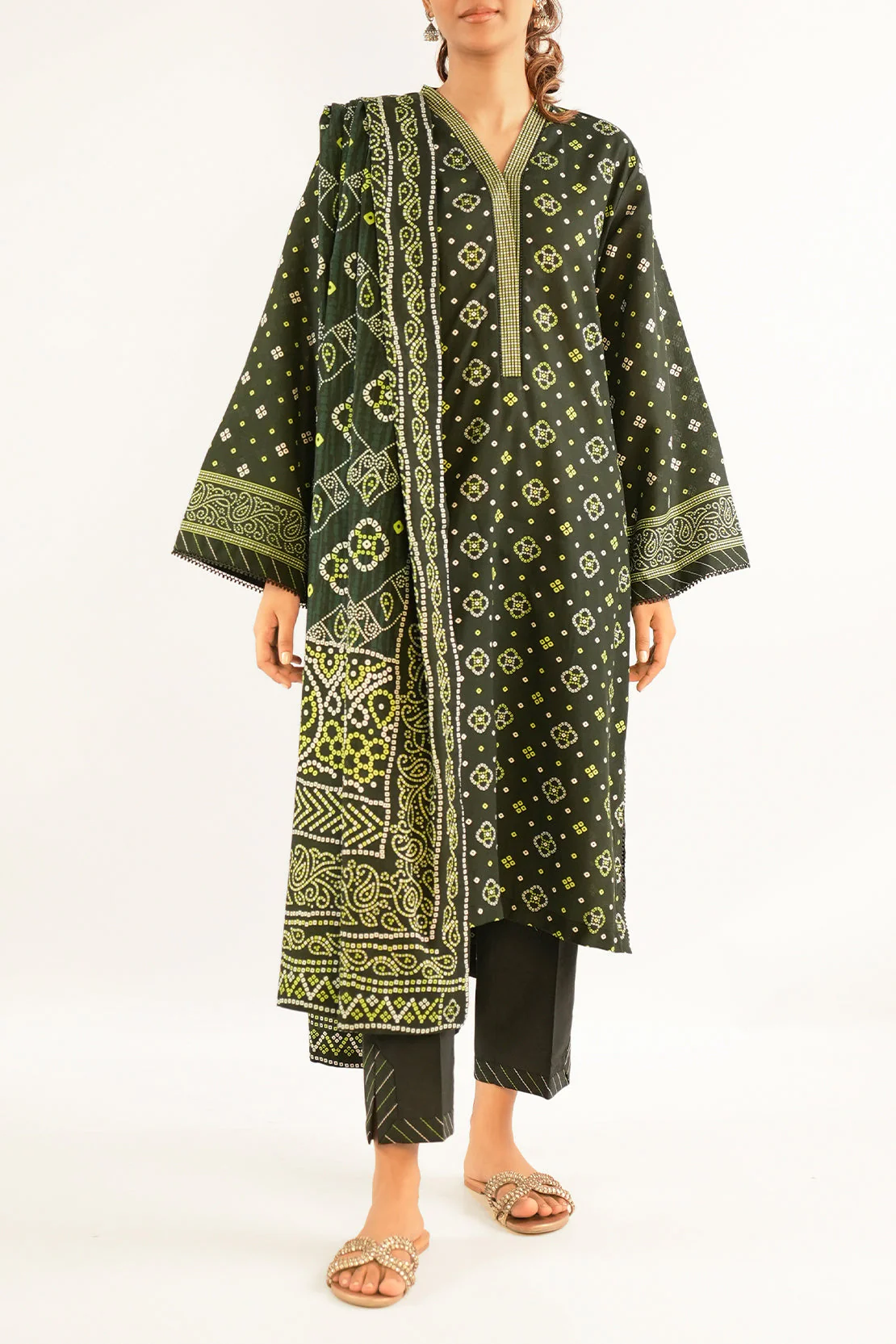 Unstitched Printed Lawn 2 Piece (Shirt/Trouser) - Image 2