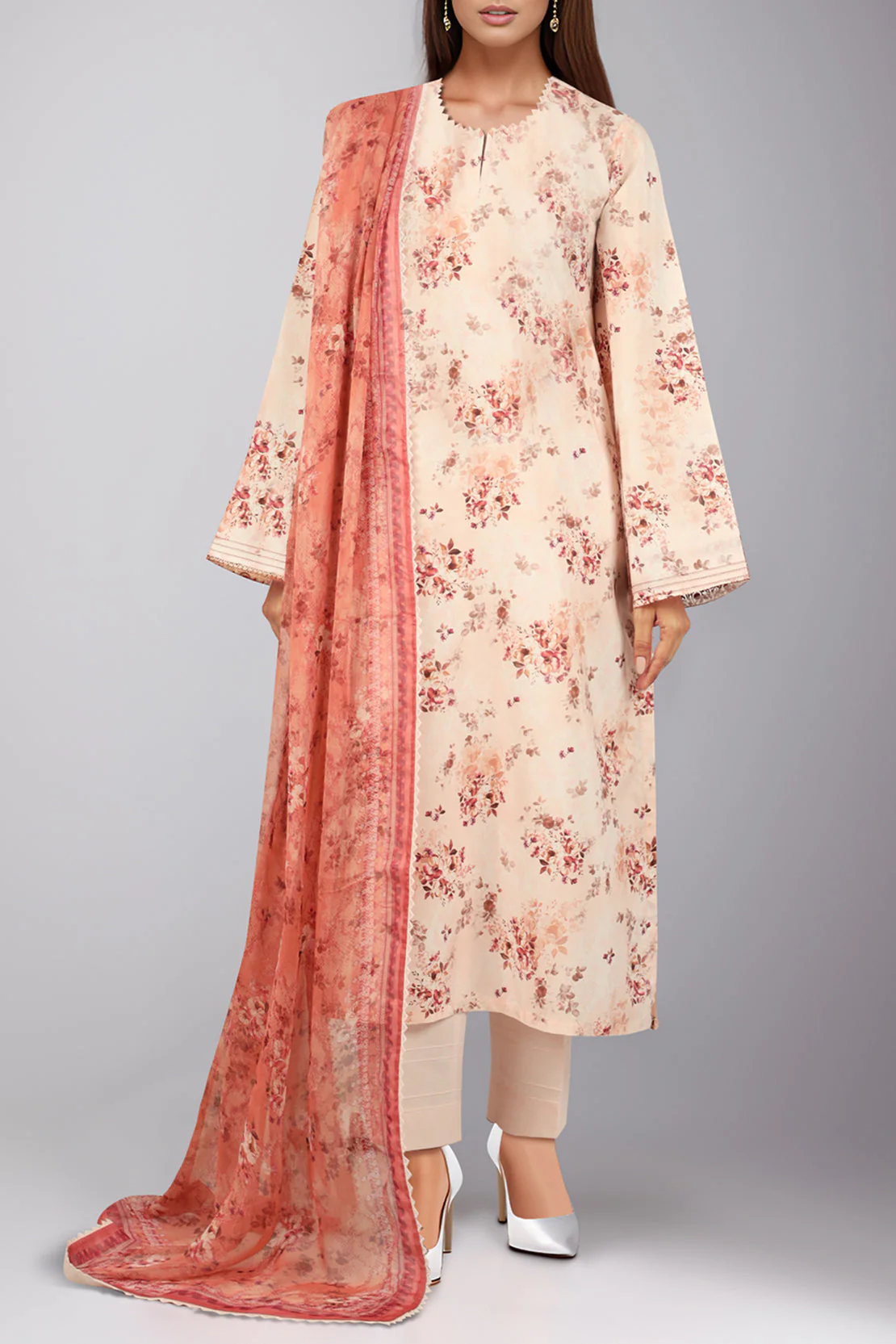 Unstitched Printed Lawn 2 Piece (Shirt/Trouser) - Image 2