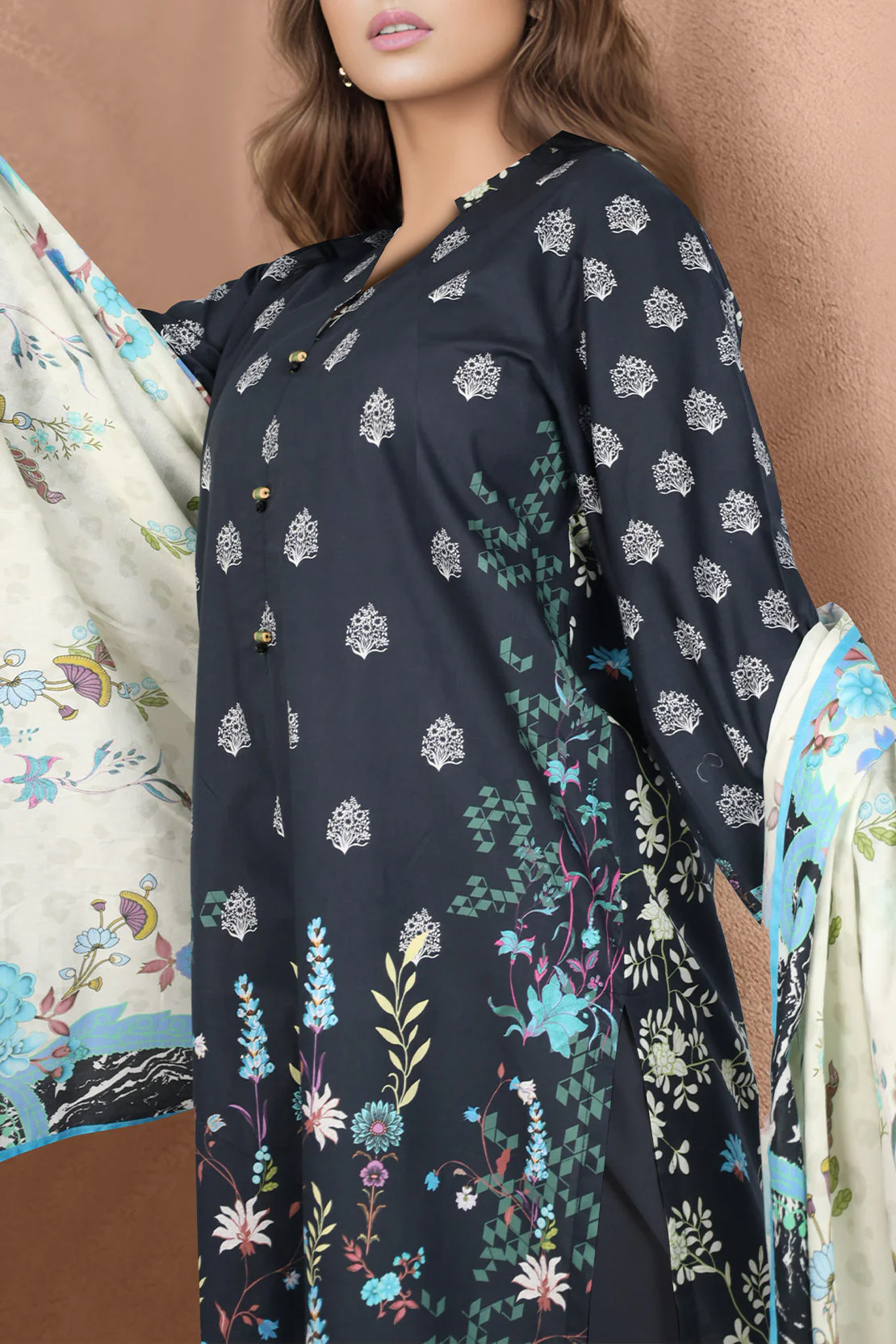 Unstitched Printed Lawn 2 Piece (Shirt/Trouser) - Image 3