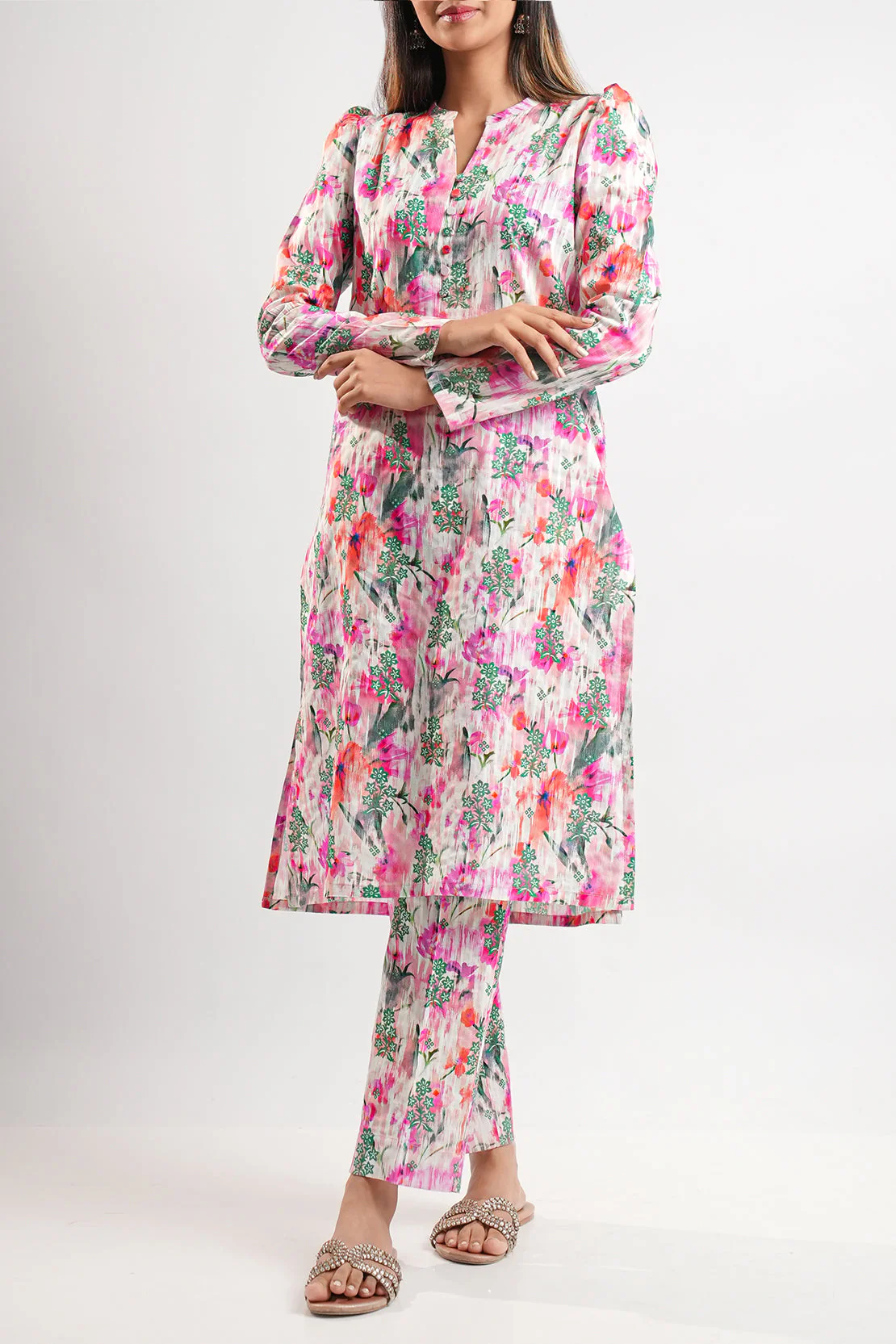 Unstitched Printed Lawn 2 Piece Shirt/Trouser - Image 4