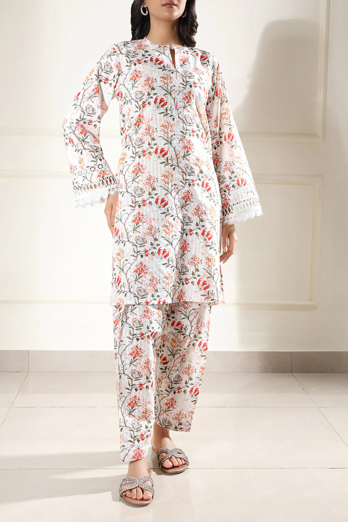 Unstitched Printed Lawn 2 Piece (Shirt/Trouser)