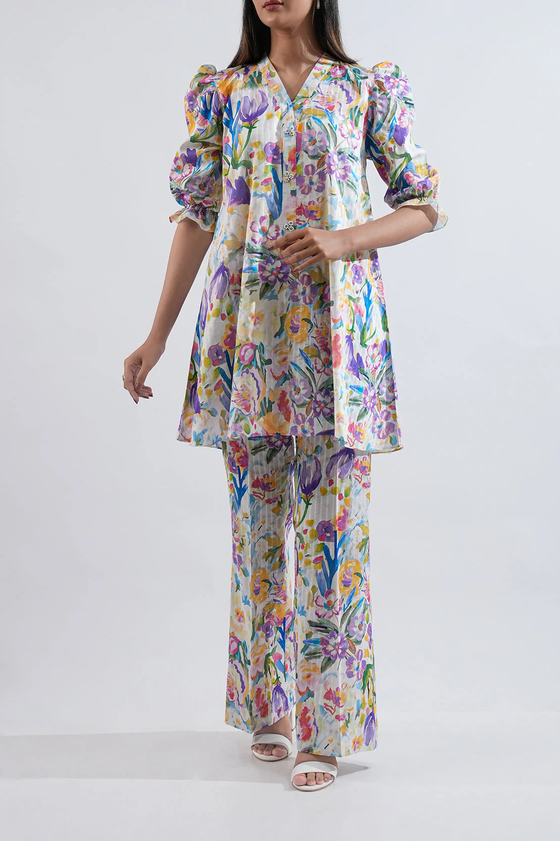 Unstitched Printed Lawn 2 Piece (Shirt/Trouser)