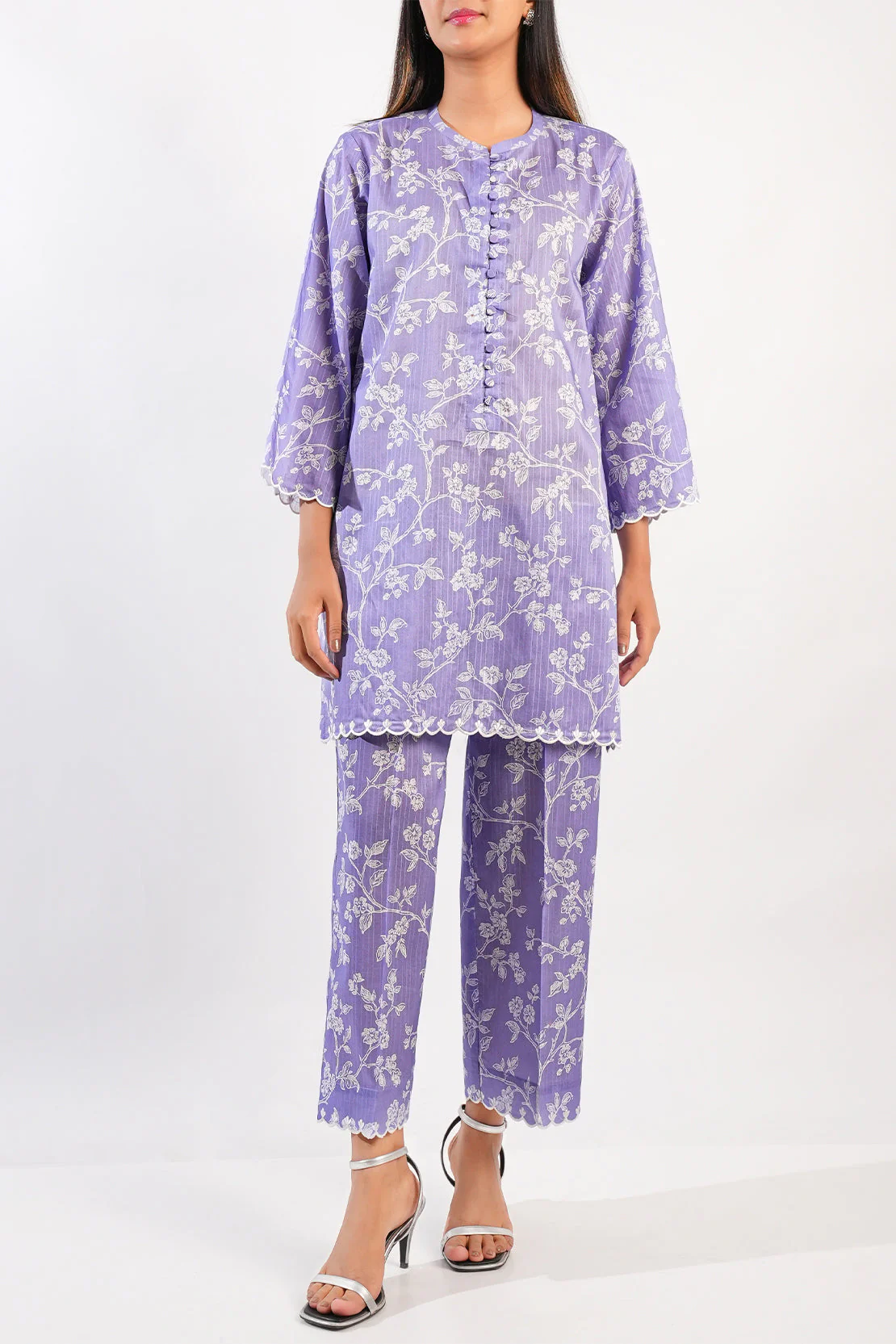 Unstitched Printed Lawn 2 Piece (Shirt/Trouser) - Image 2