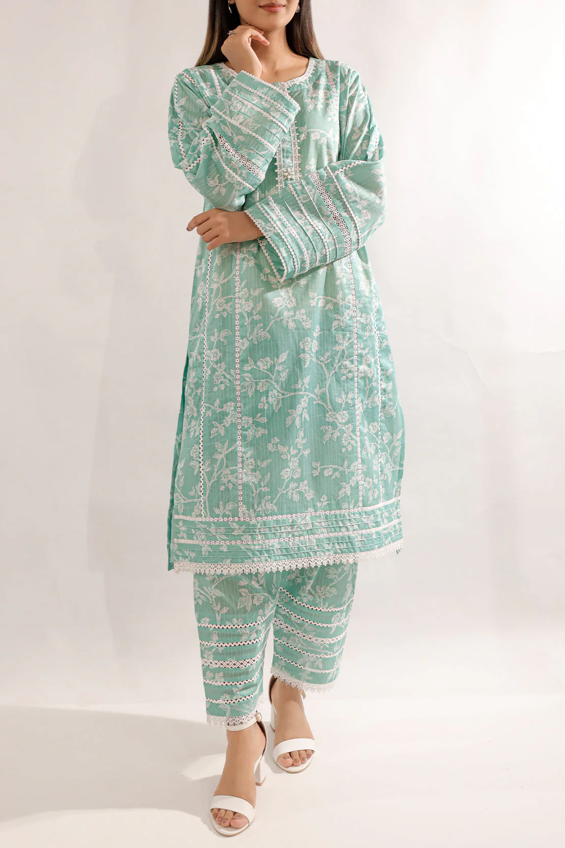 Unstitched Printed Lawn 2 Piece (Shirt/Trouser) - Image 2