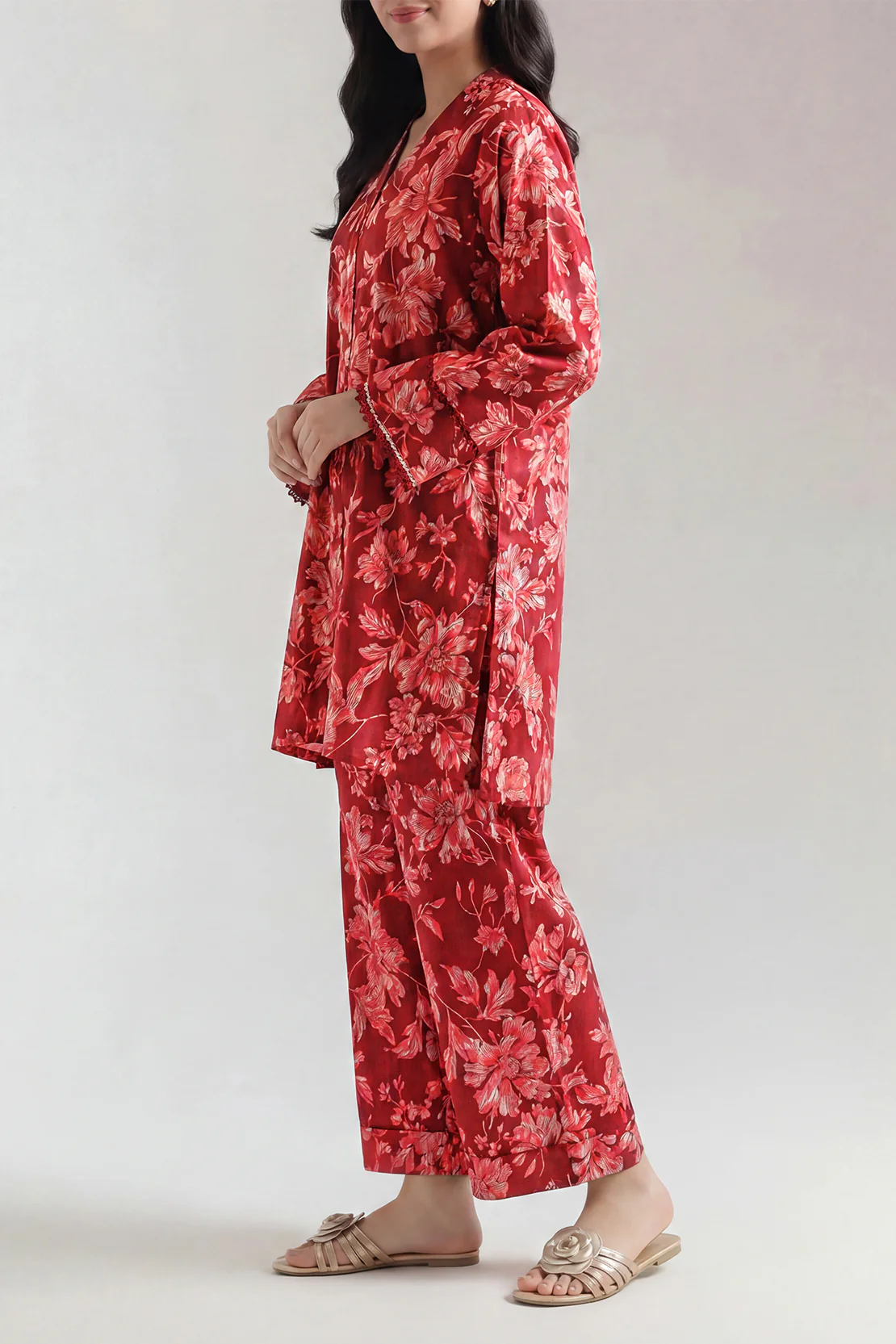 Unstitched Printed Lawn 2 Piece (Shirt/Trouser)