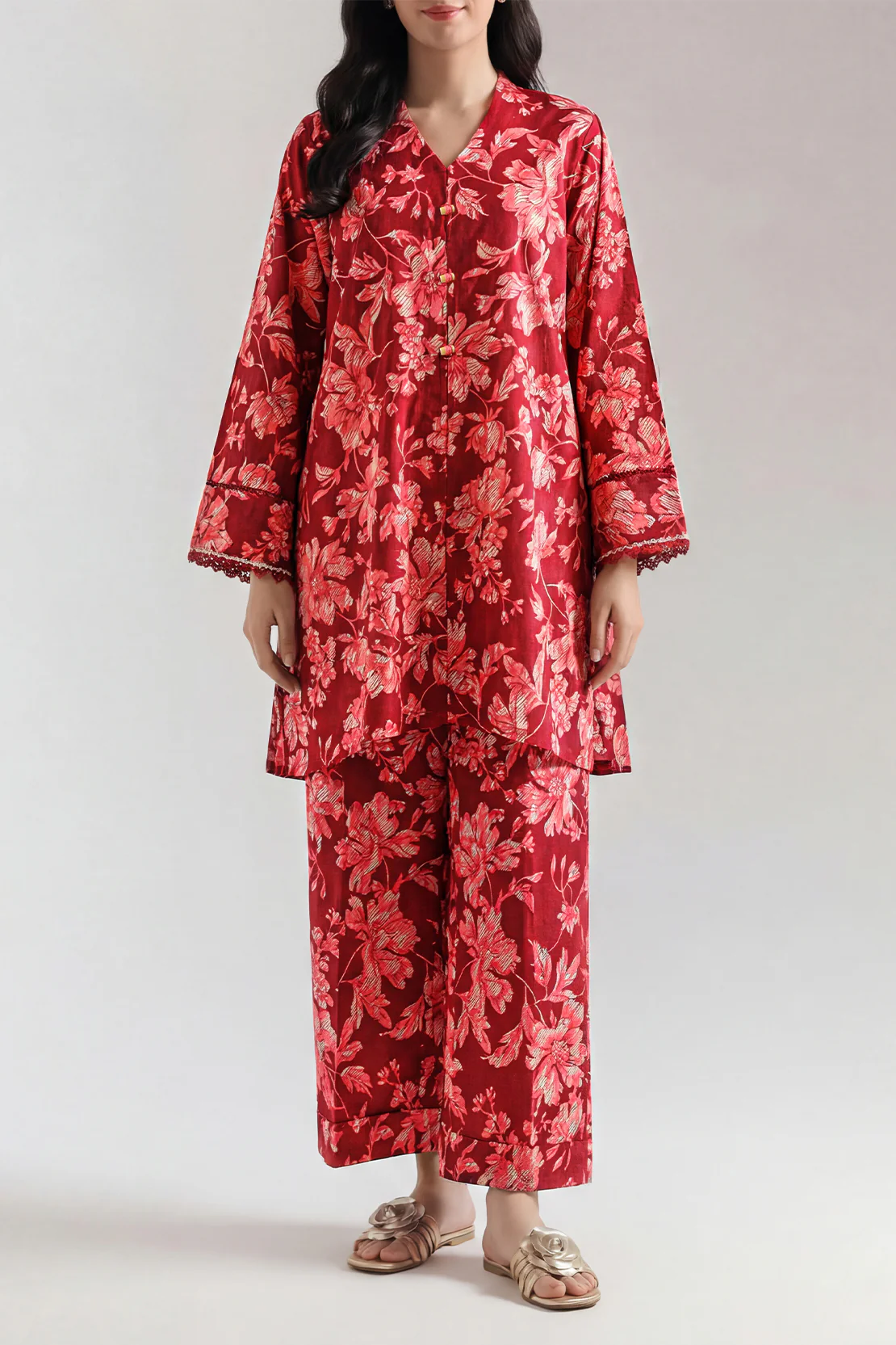 Unstitched Printed Lawn 2 Piece (Shirt/Trouser) - Image 2