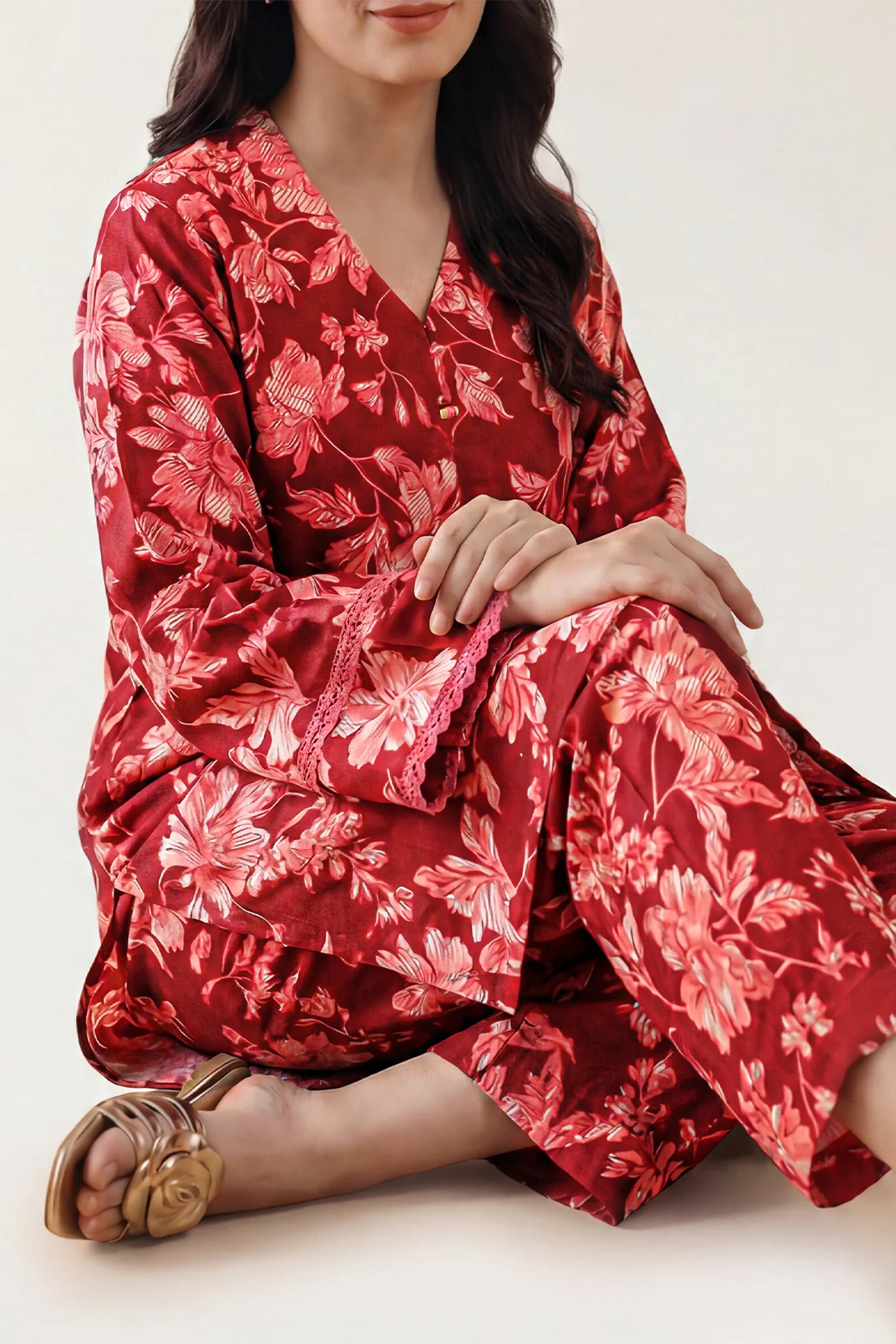 Unstitched Printed Lawn 2 Piece (Shirt/Trouser) - Image 3