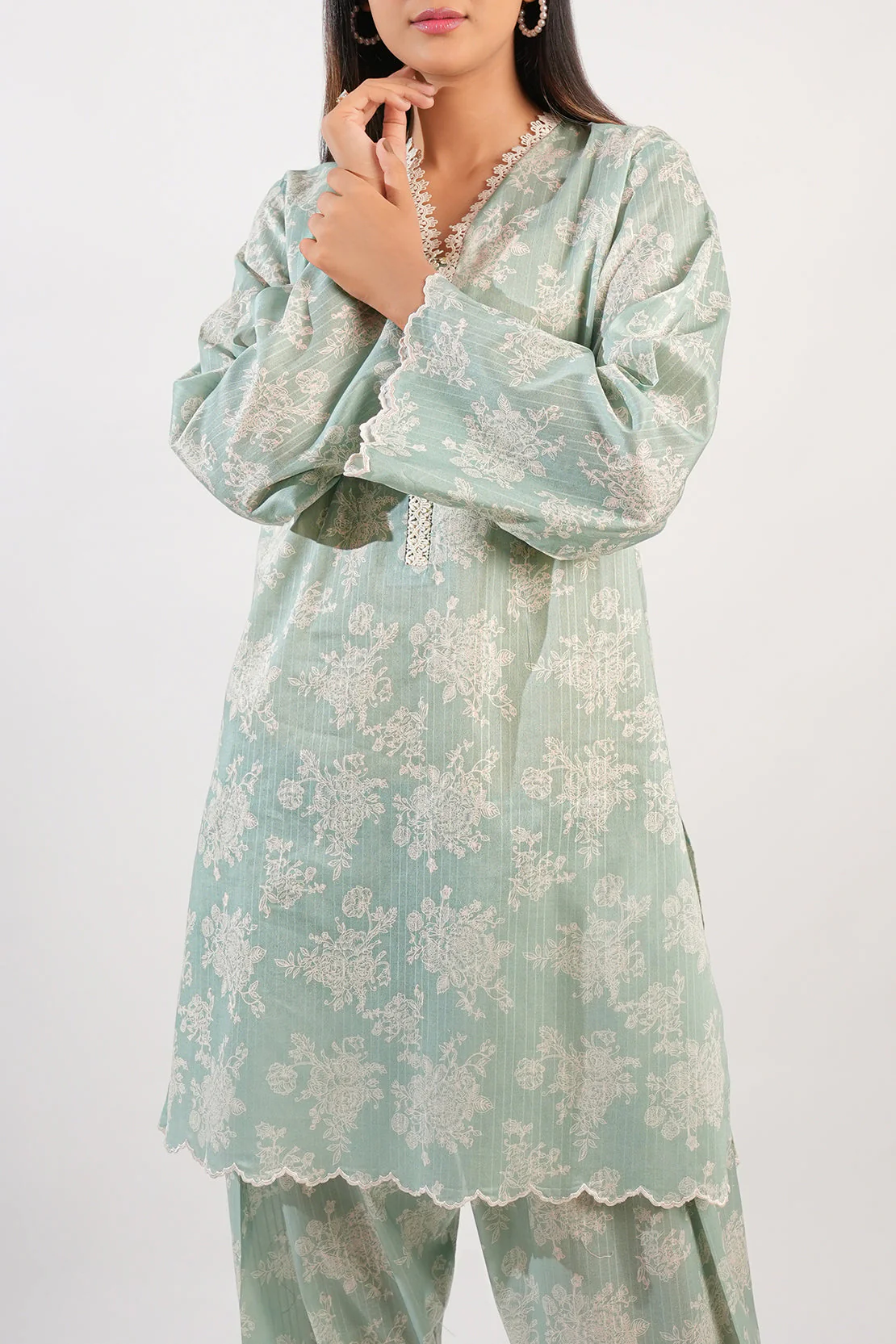 Unstitched Printed Lawn 2 Piece (Shirt/Trouser) - Image 3