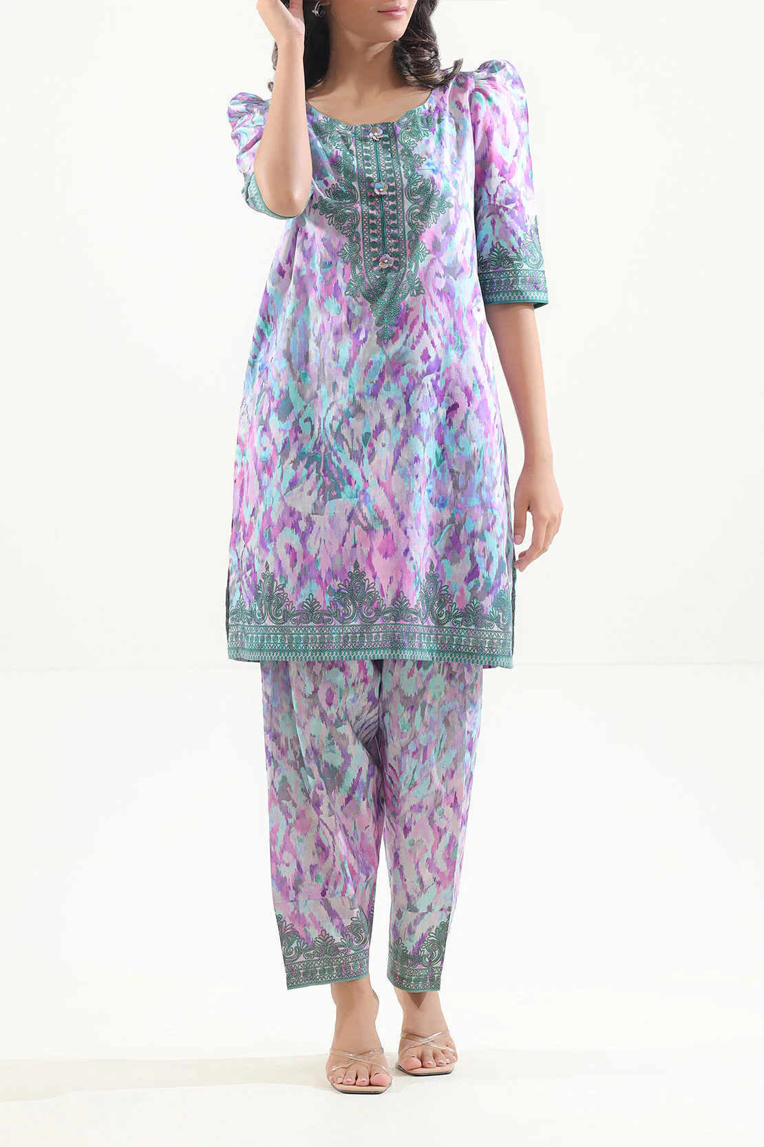 Unstitched Printed Lawn 2 Piece (Shirt/Trouser) - Image 2
