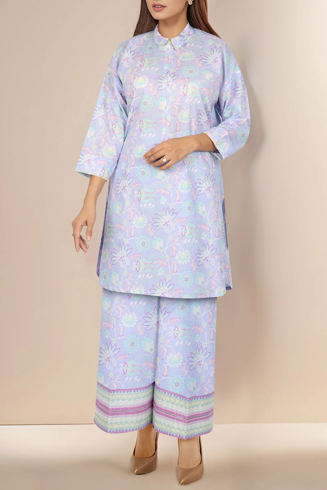 Unstitched Printed Lawn 2 Piece (Shirt/Trouser)