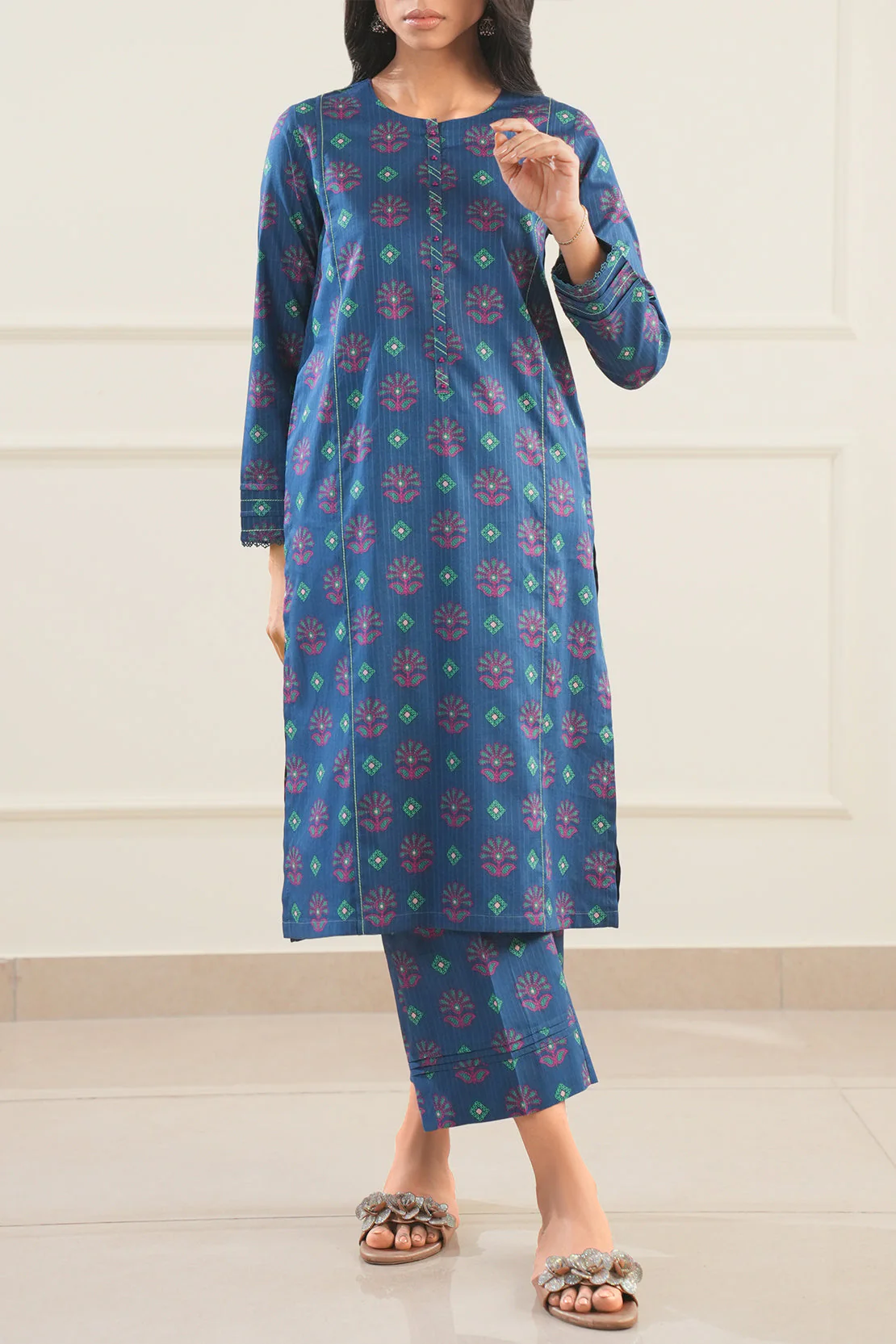 Unstitched Printed Lawn 2 Piece (Shirt/Trouser) - Image 2