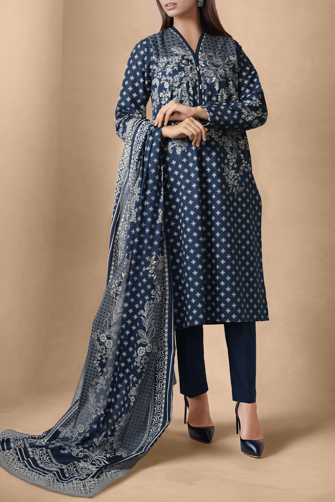 Unstitched Printed Lawn 2 Piece (Shirt/Trouser) - Image 2