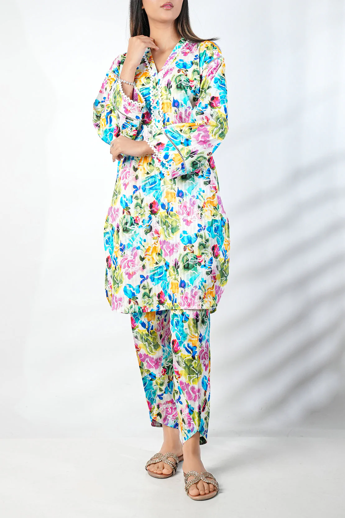 Unstitched Printed Lawn 2 Piece (Shirt/Trouser) - Image 3
