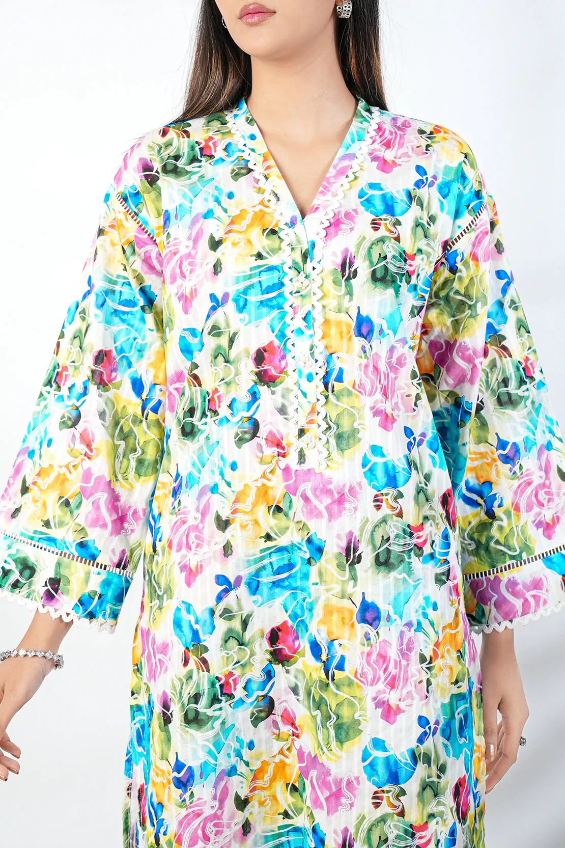 Unstitched Printed Lawn 2 Piece (Shirt/Trouser) - Image 4