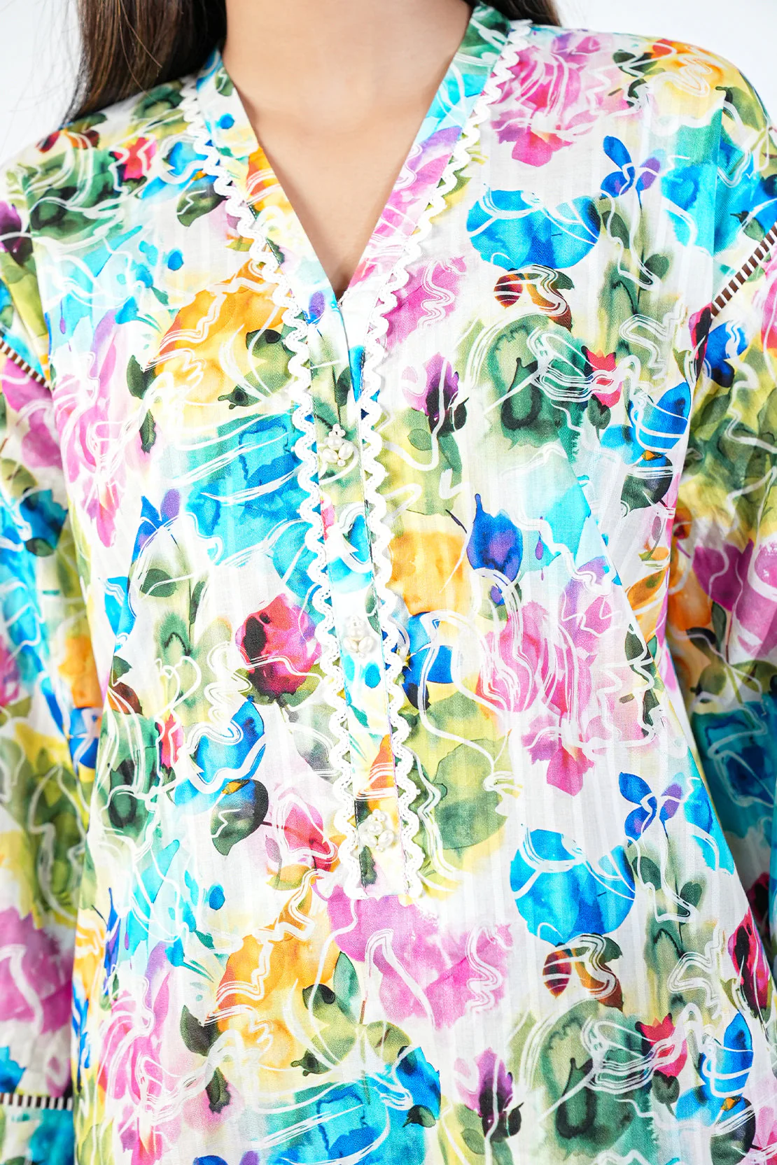 Unstitched Printed Lawn 2 Piece (Shirt/Trouser) - Image 7