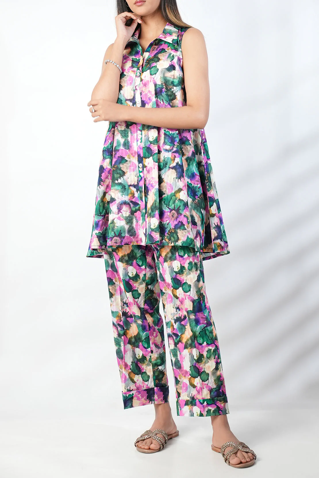 Unstitched Printed Lawn 2 Piece (Shirt/Trouser) - Image 2
