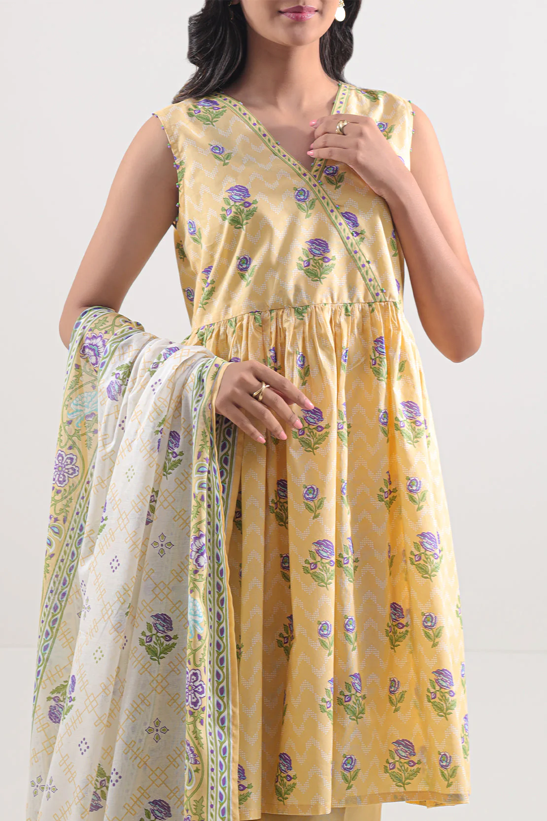 Unstitched Printed Lawn 2 Piece (Shirt/Trouser) - Image 2