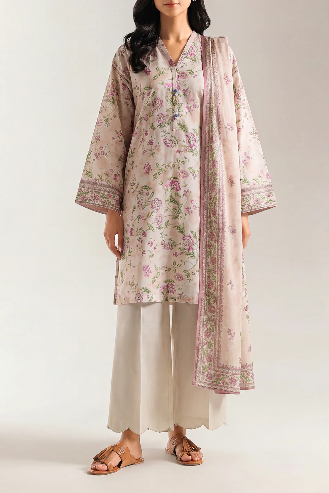 Unstitched Printed Lawn 2 Piece (Shirt/Trouser) - Image 2