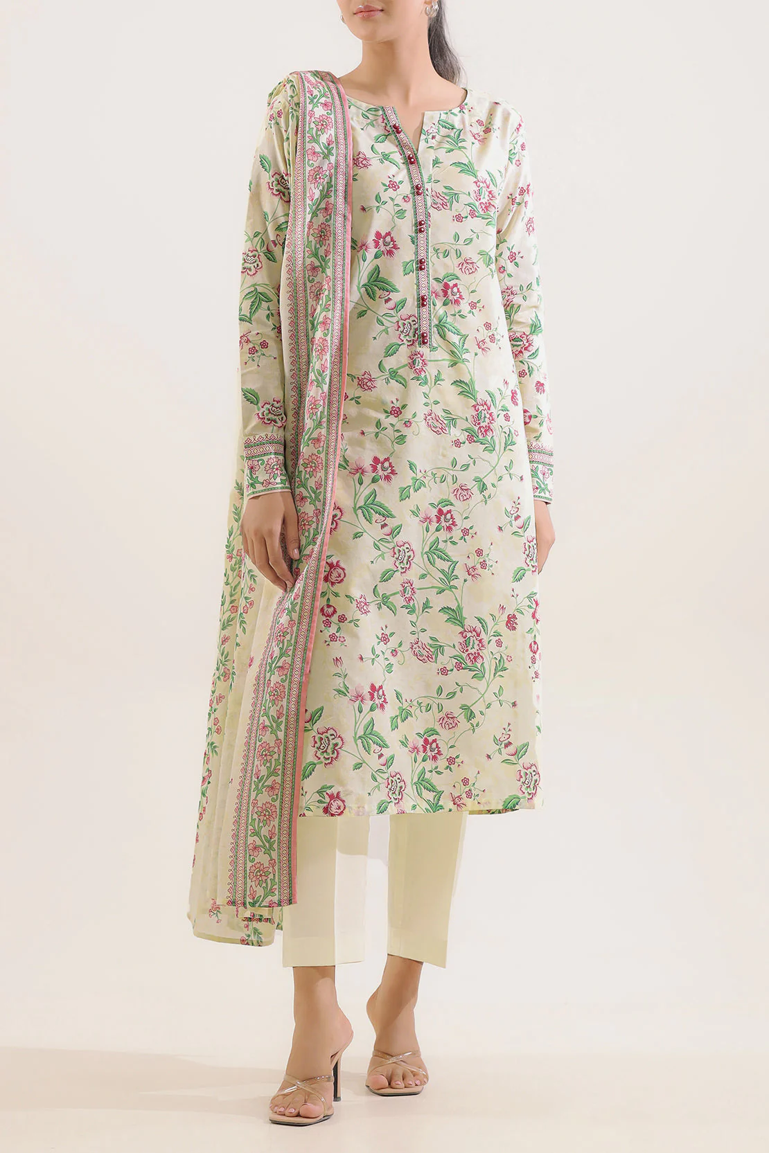 Unstitched Printed Lawn 2 Piece (Shirt/Trouser)
