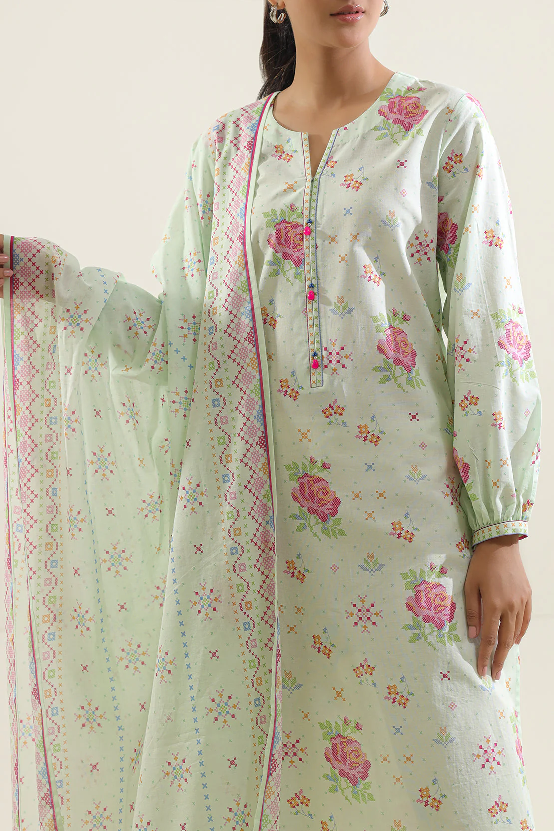 Unstitched Printed Lawn 2 Piece (Shirt/Trouser) - Image 3