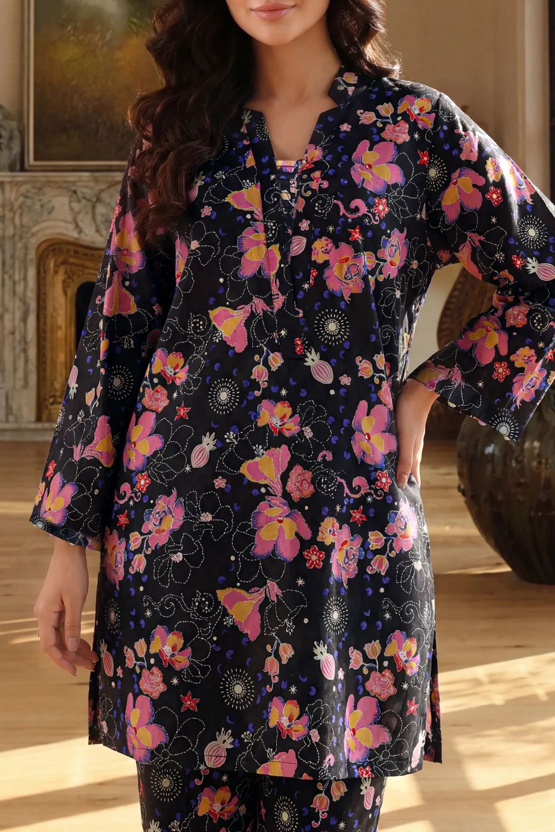 Unstitched Printed Lawn 2 Piece (Shirt/Trouser) - Image 2