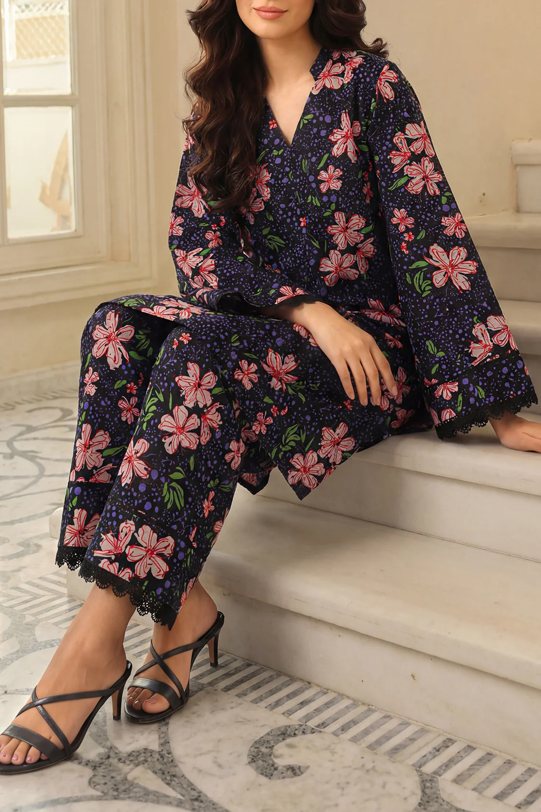 Unstitched Printed Lawn 2 Piece (Shirt/Trouser) - Image 2