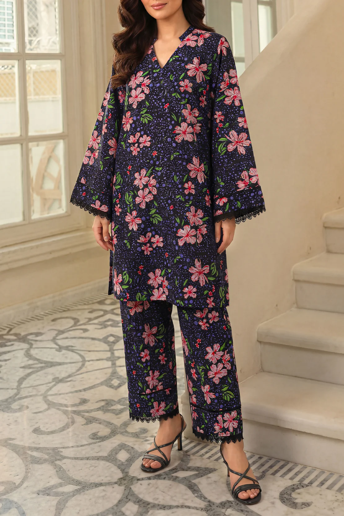 Unstitched Printed Lawn 2 Piece (Shirt/Trouser) - Image 3