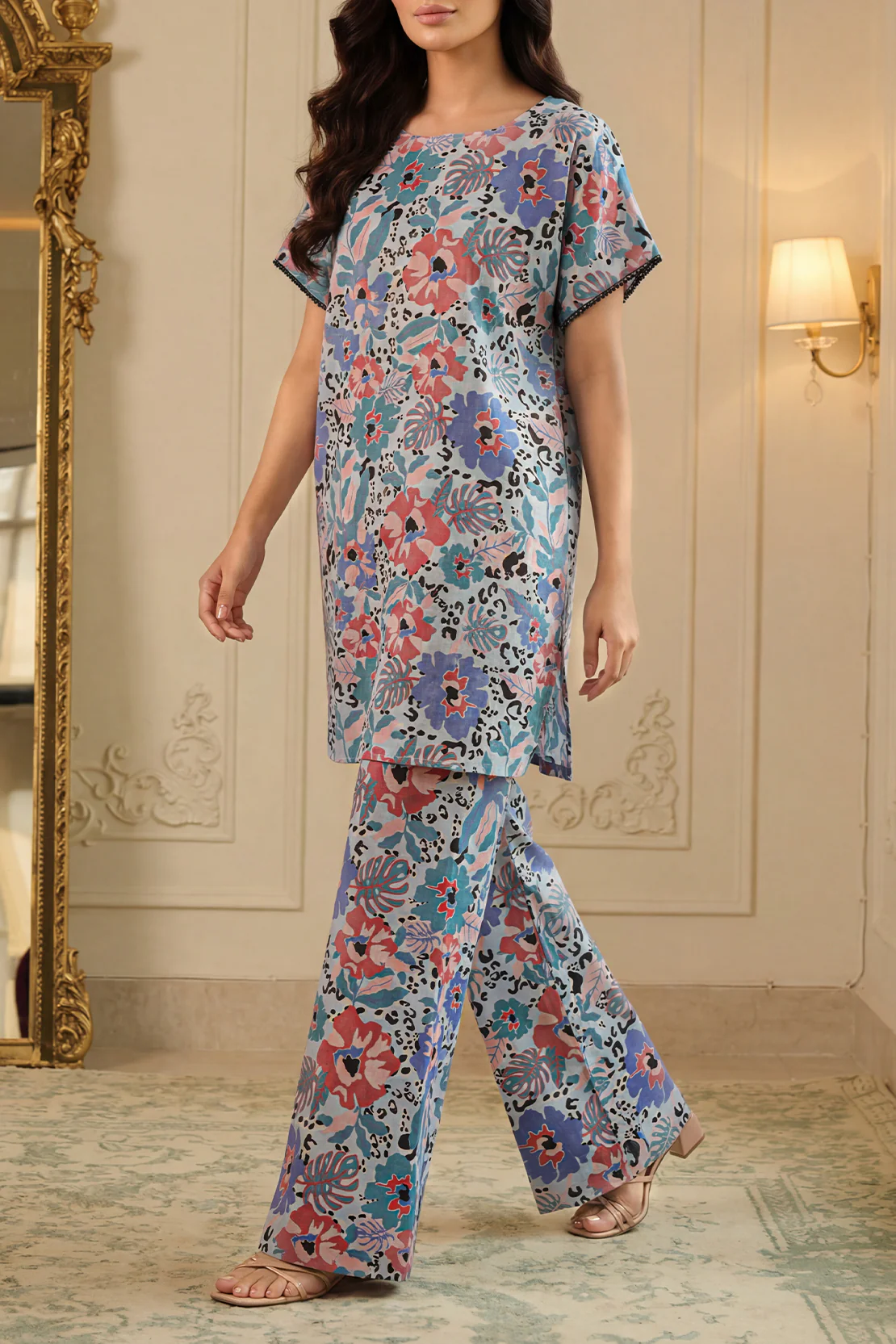 Unstitched Printed Lawn 2 Piece (Shirt/Trouser) - Image 3