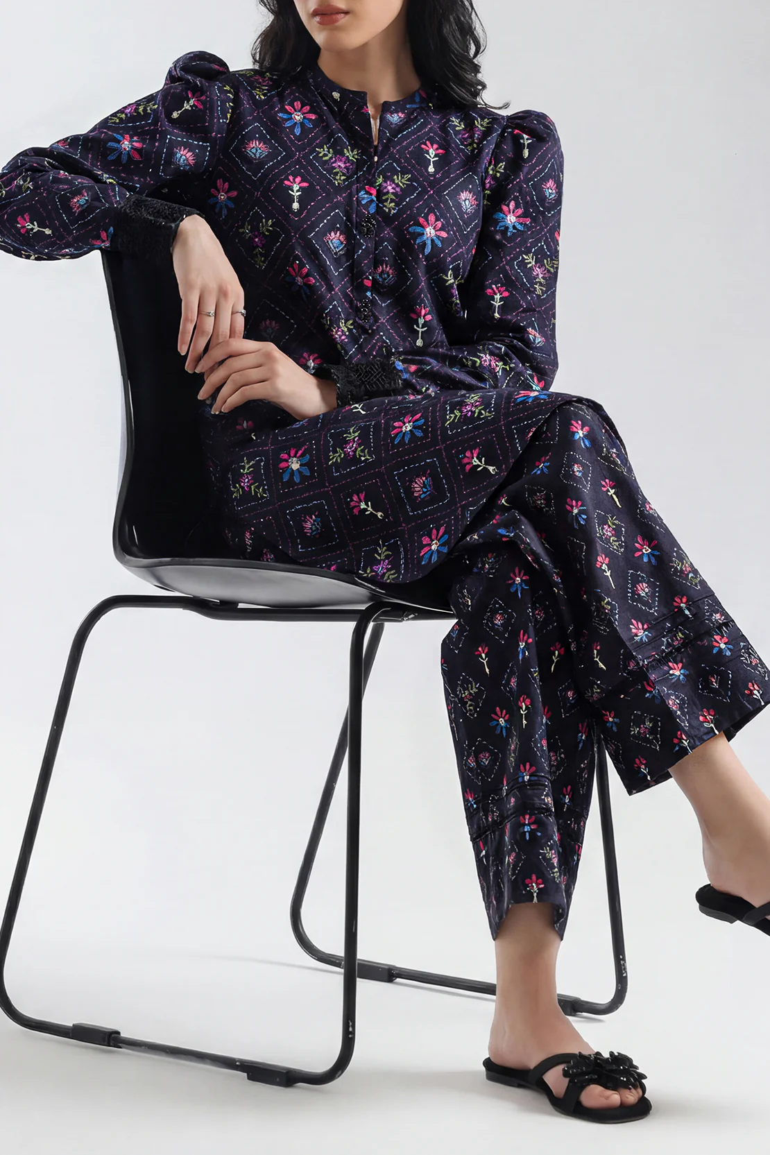 Unstitched Printed Lawn 2 Piece (Shirt/Trouser) - Image 2