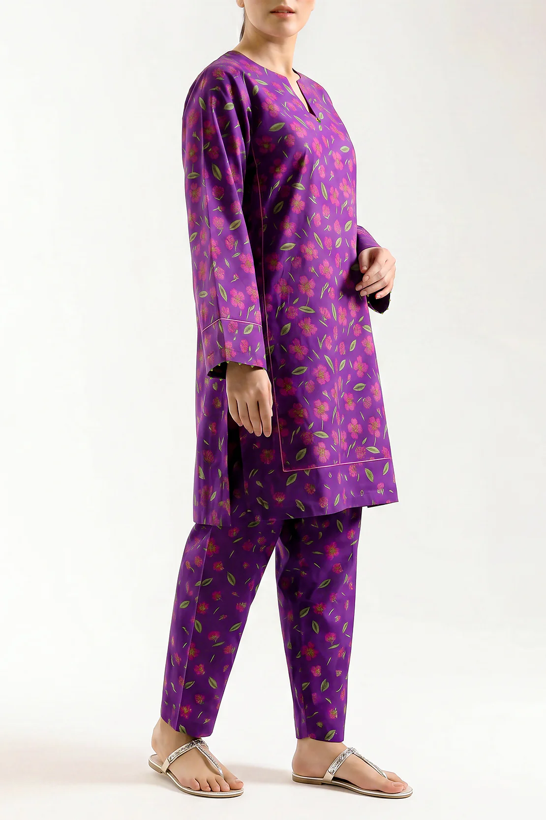 Unstitched Printed Lawn 2 Piece (Shirt/Trouser) - Image 2