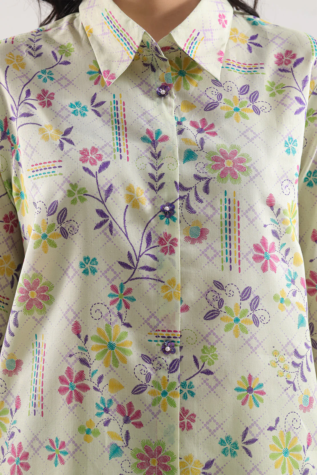 Unstitched Printed Lawn 2 Piece (Shirt/Trouser) - Image 3