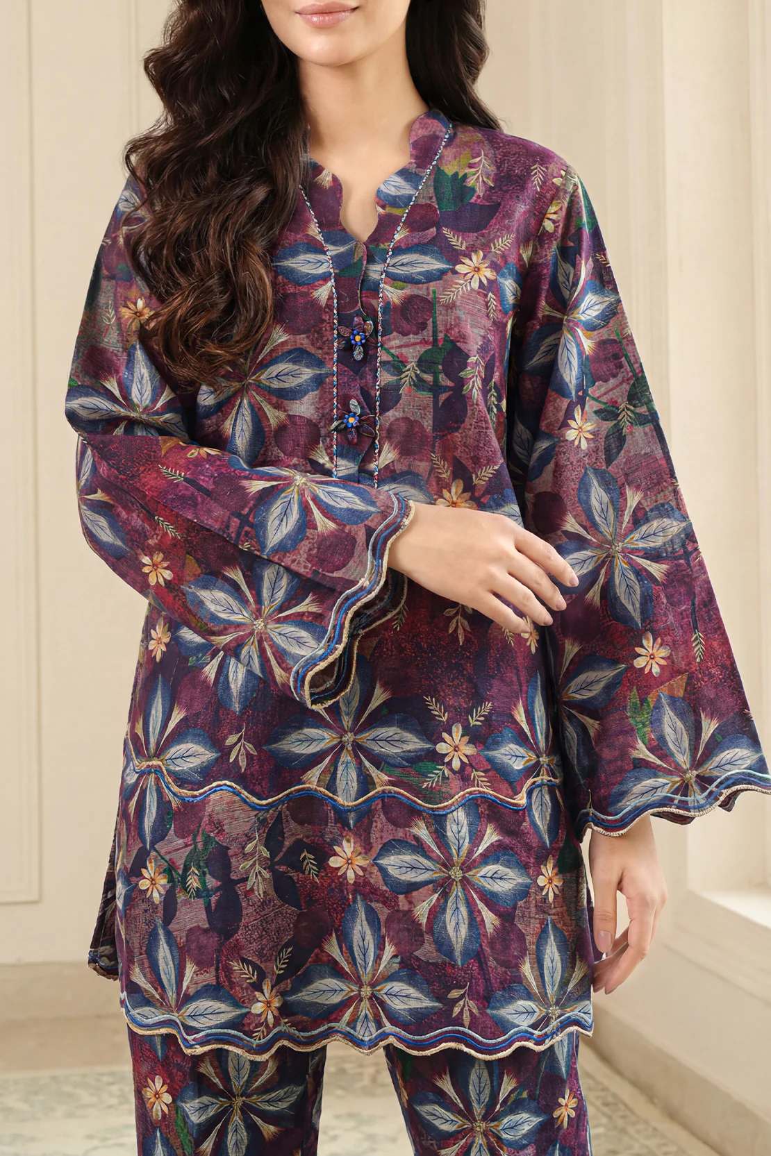 Unstitched Printed Lawn 2 Piece (Shirt/Trouser) - Image 2