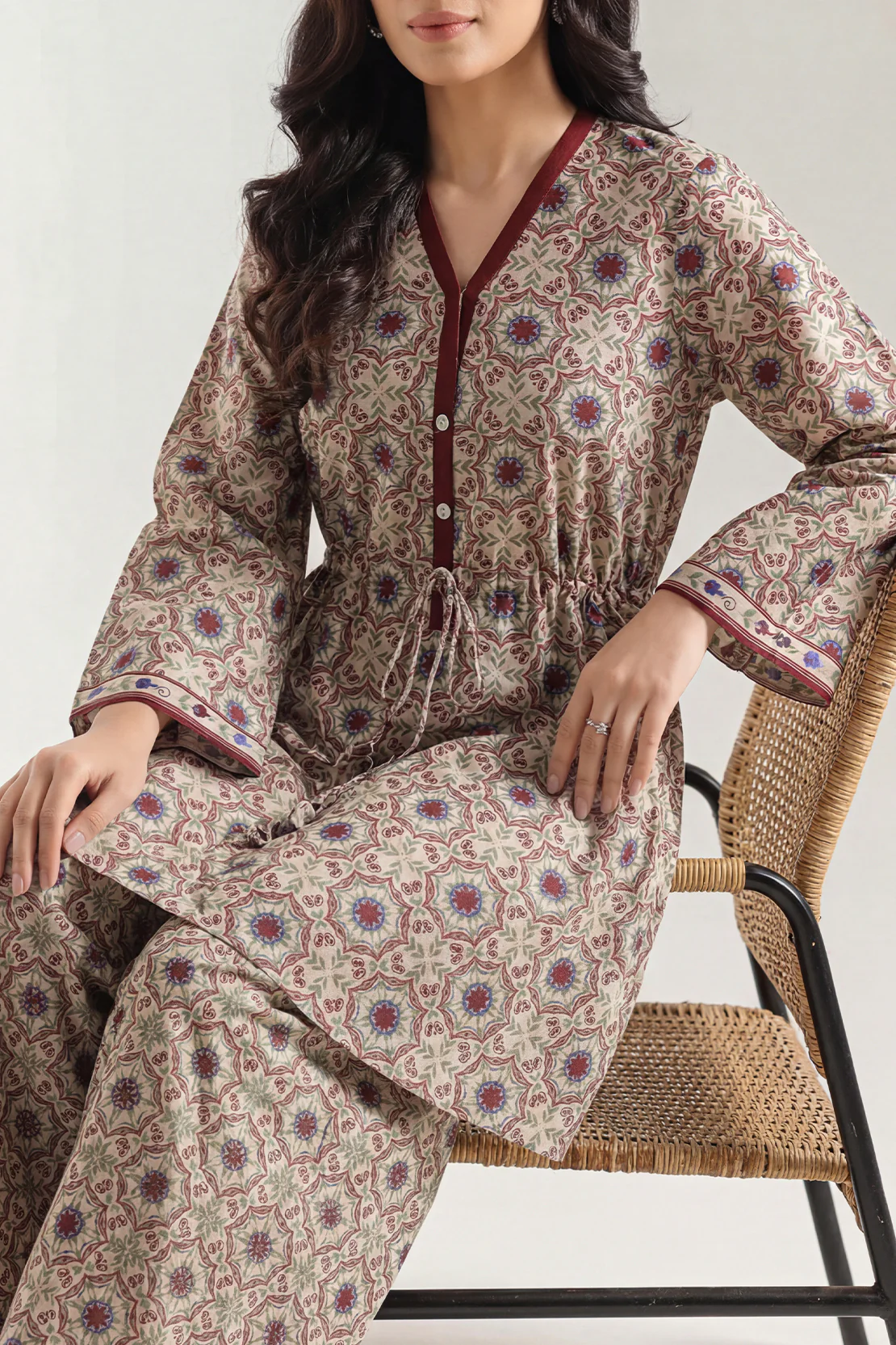 Unstitched Printed Lawn 2 Piece (Shirt/Trouser)
