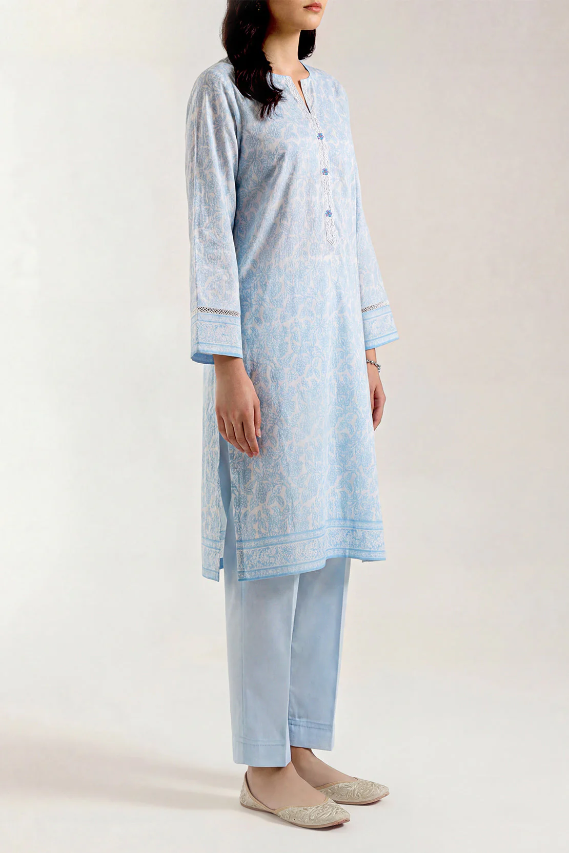 Unstitched Printed Lawn 2 Piece (Shirt/Trouser) - Image 3