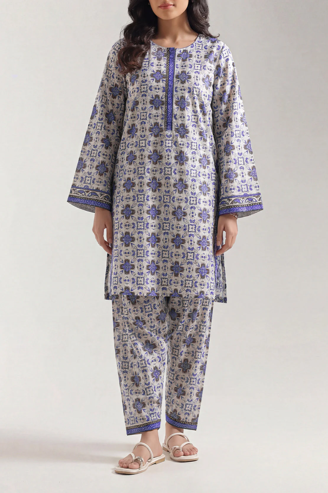 Unstitched Printed Lawn 2 Piece (Shirt/Trouser) - Image 2