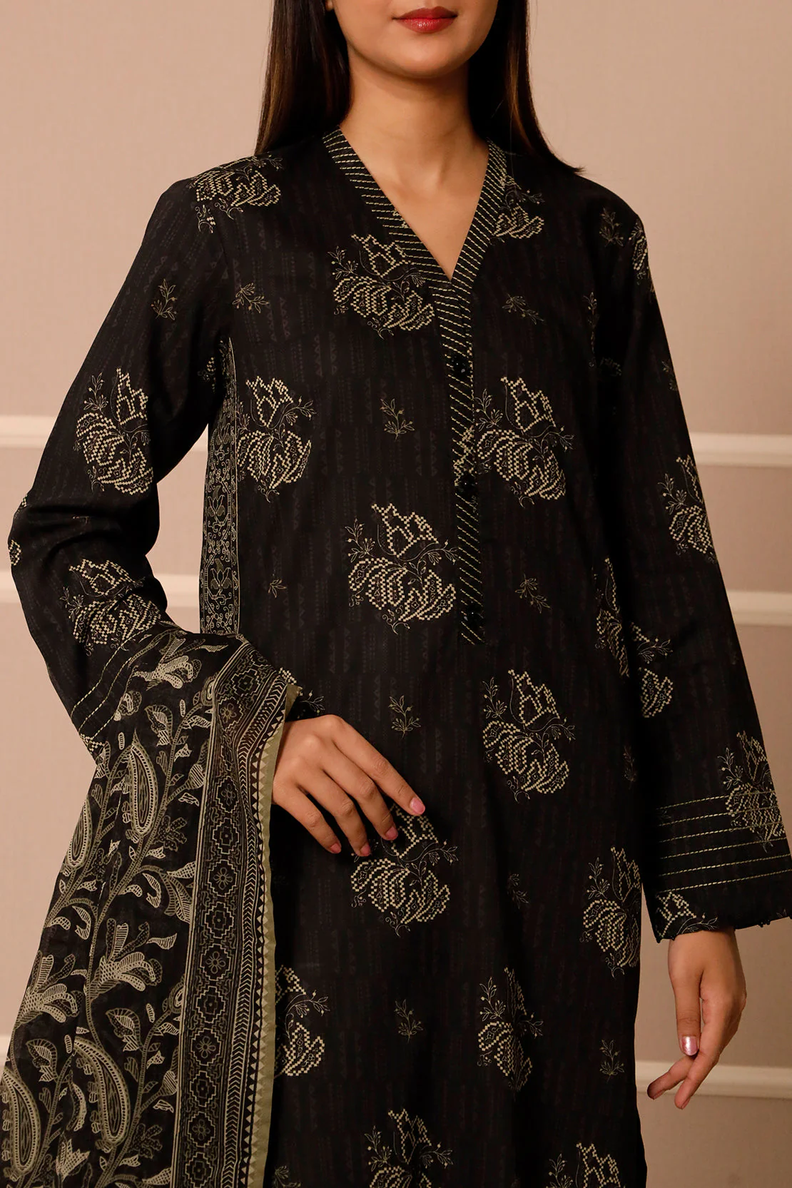 Unstitched Printed Lawn 3 Piece