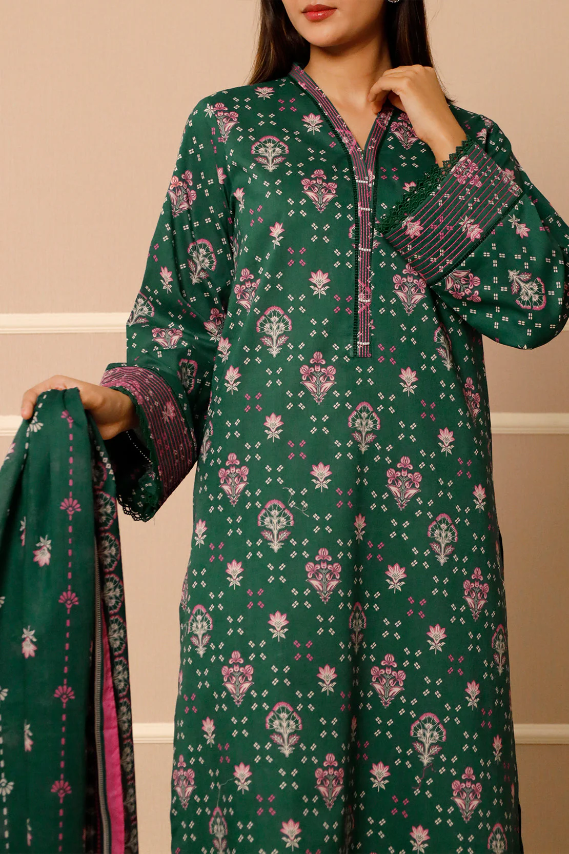 Unstitched Printed Lawn 3 Piece - Image 6