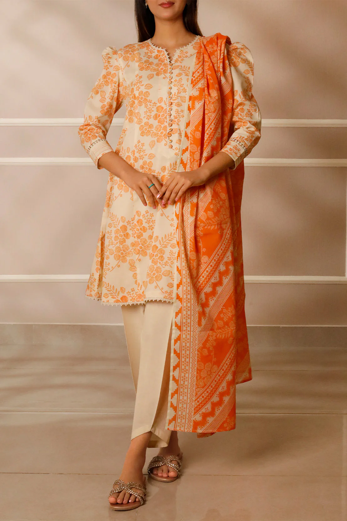 Unstitched Printed Lawn 3 Piece - Image 3