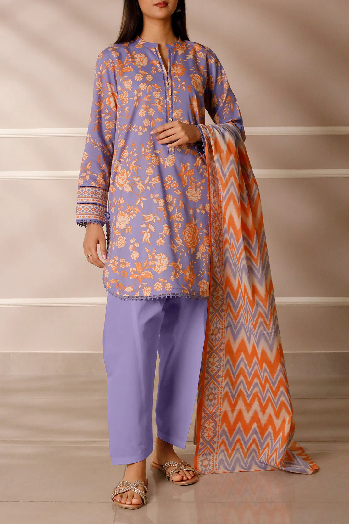 Unstitched Printed Lawn 3 Piece - Image 3
