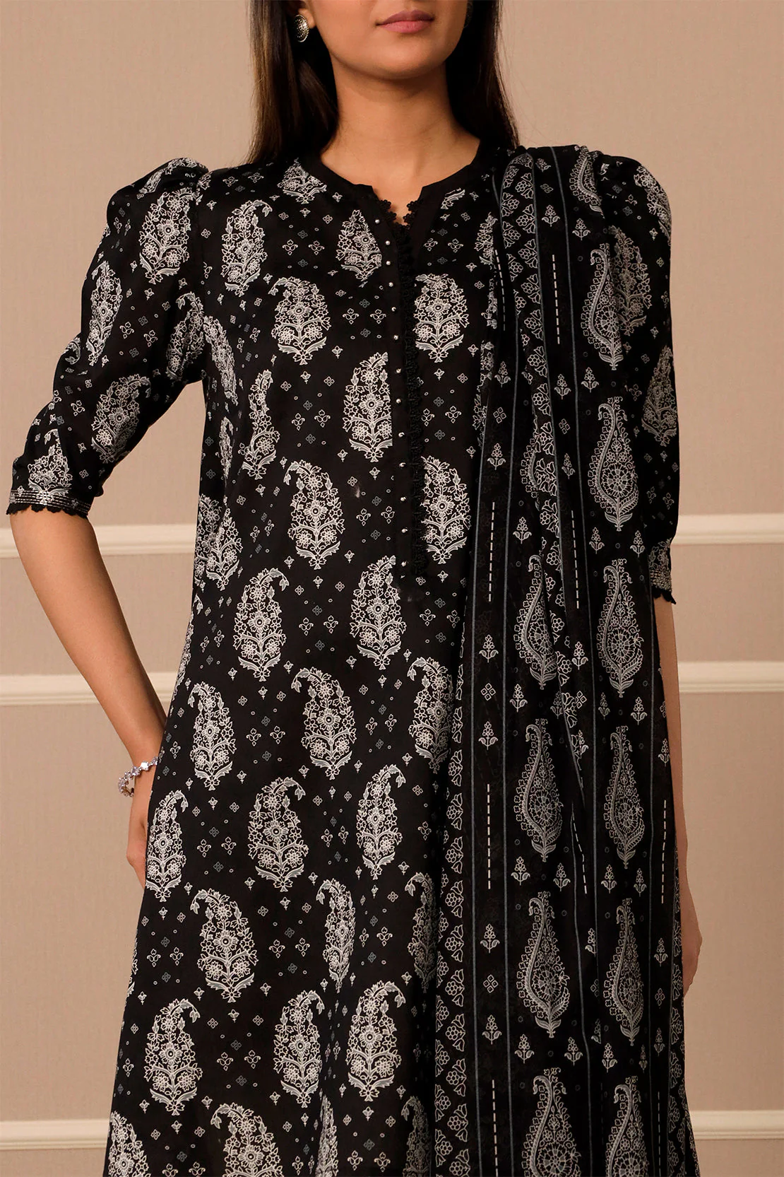 Unstitched Printed Lawn 3 Piece