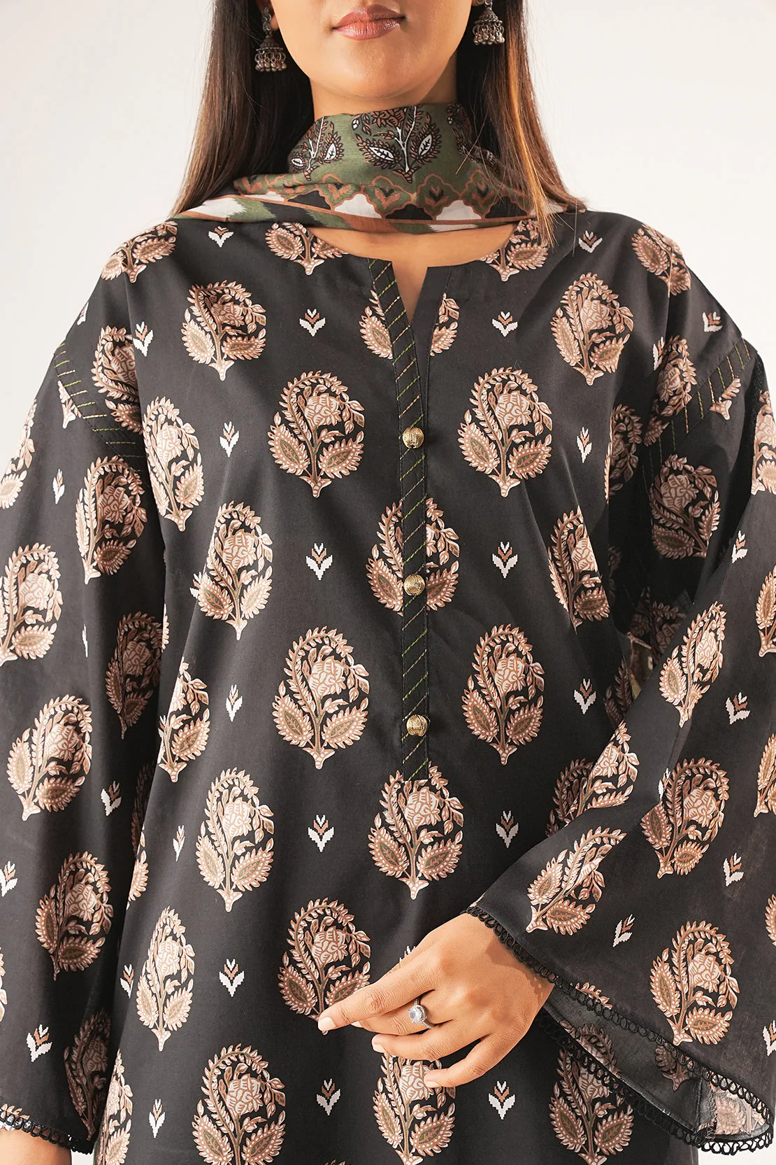 Unstitched Printed Lawn 3 Piece