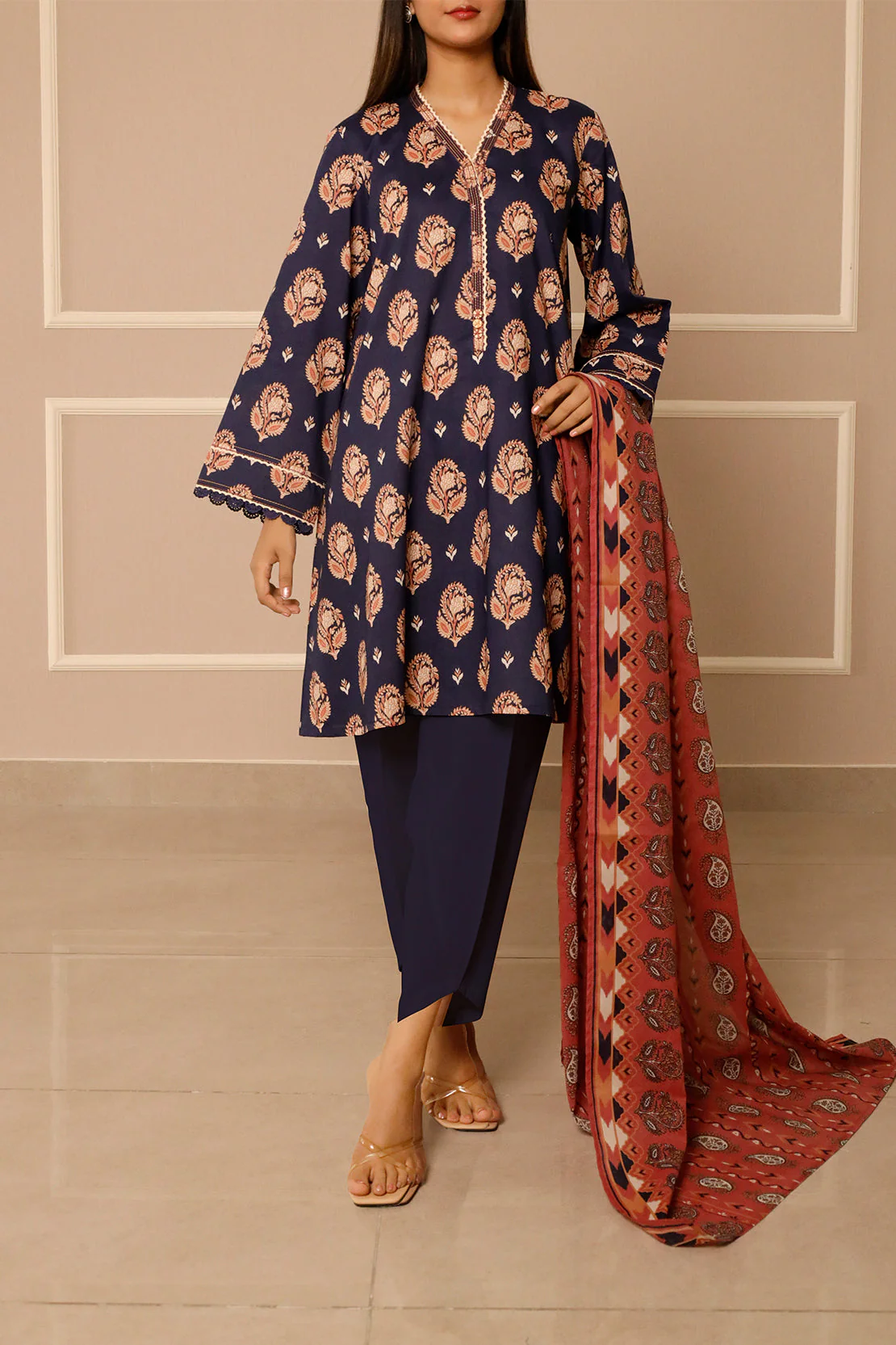 Unstitched Printed Lawn 3 Piece - Image 2