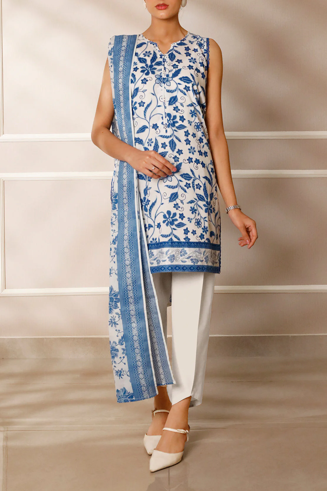 Unstitched Printed Lawn 3 Piece - Image 2