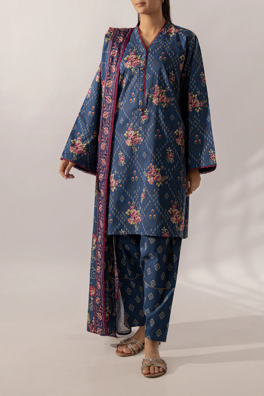 Unstitched Printed Lawn 3 Piece - Image 2