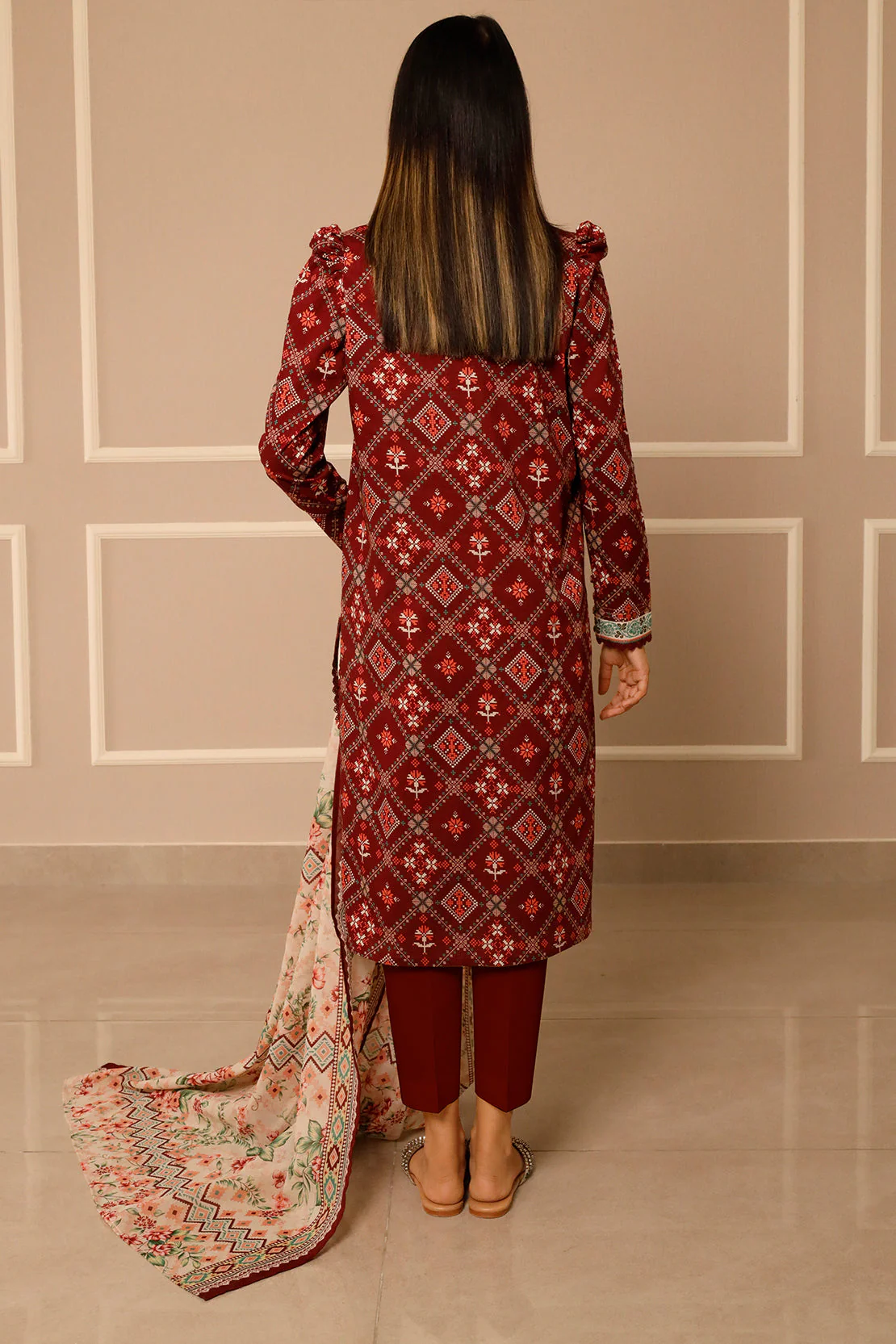Unstitched Printed Lawn 3 Piece - Image 5