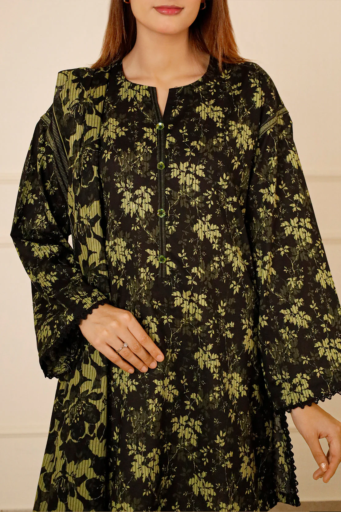 Unstitched Printed Lawn 3 Piece