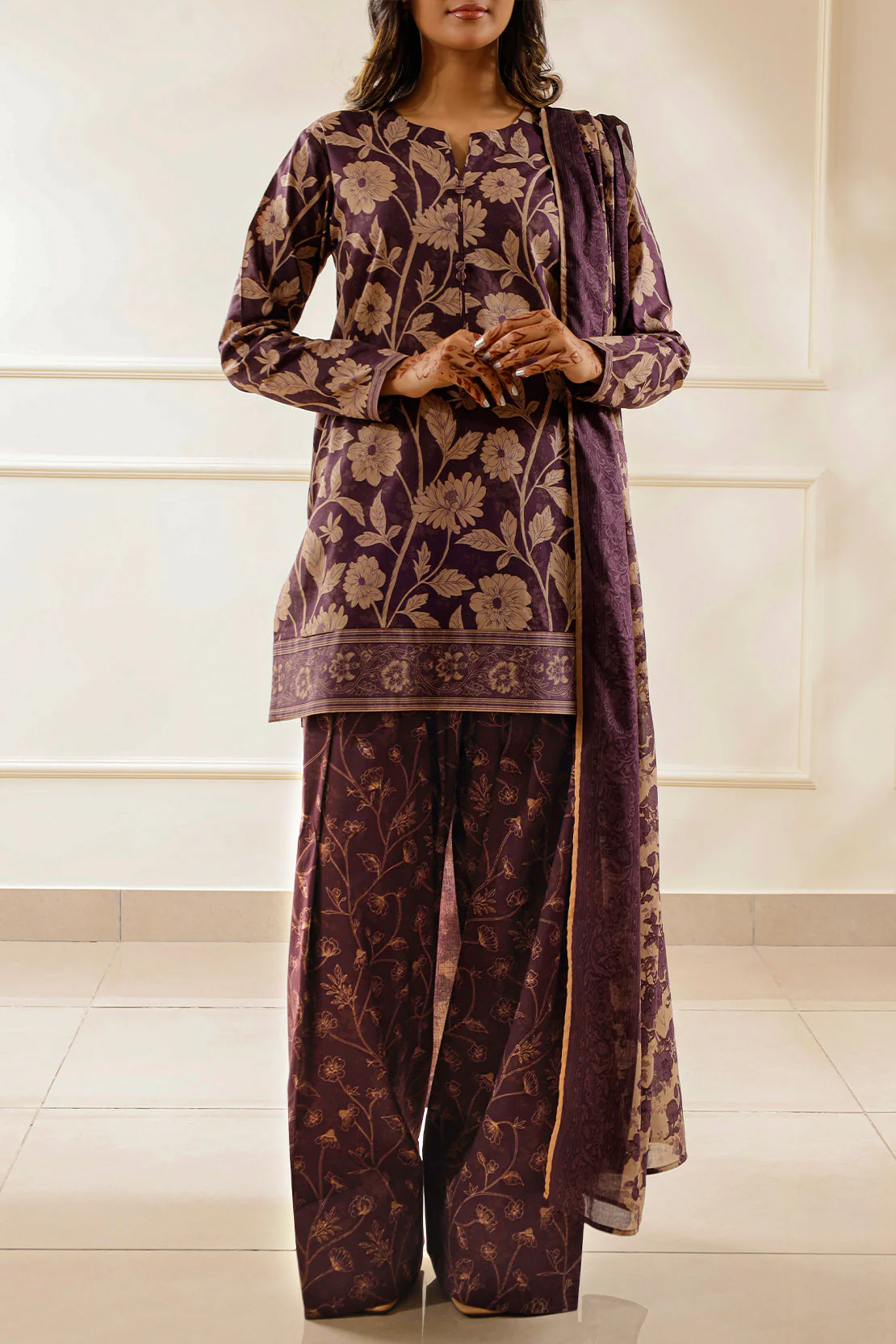 Unstitched Printed Lawn 3 Piece - Image 5