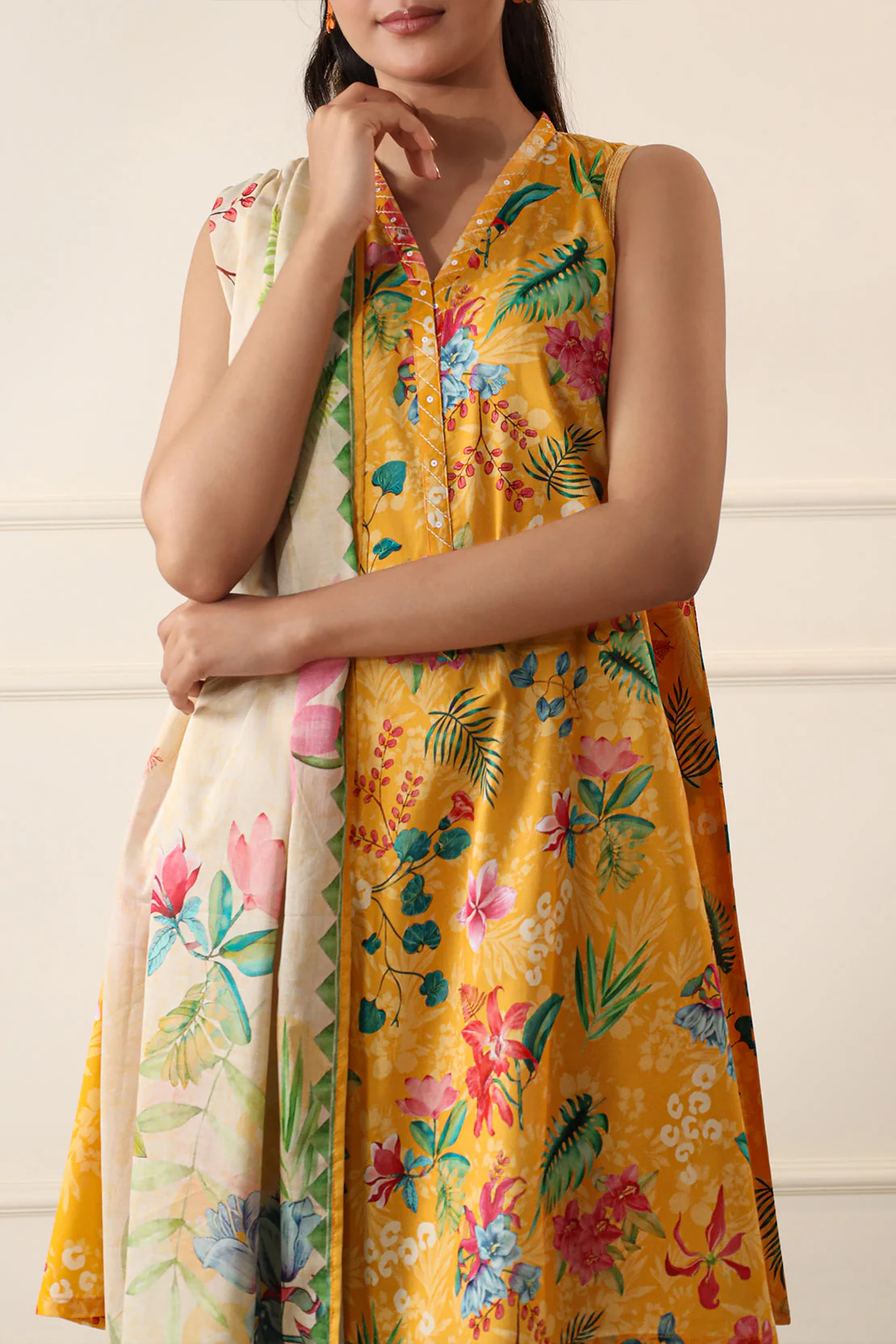 Unstitched Printed Lawn 3 Piece